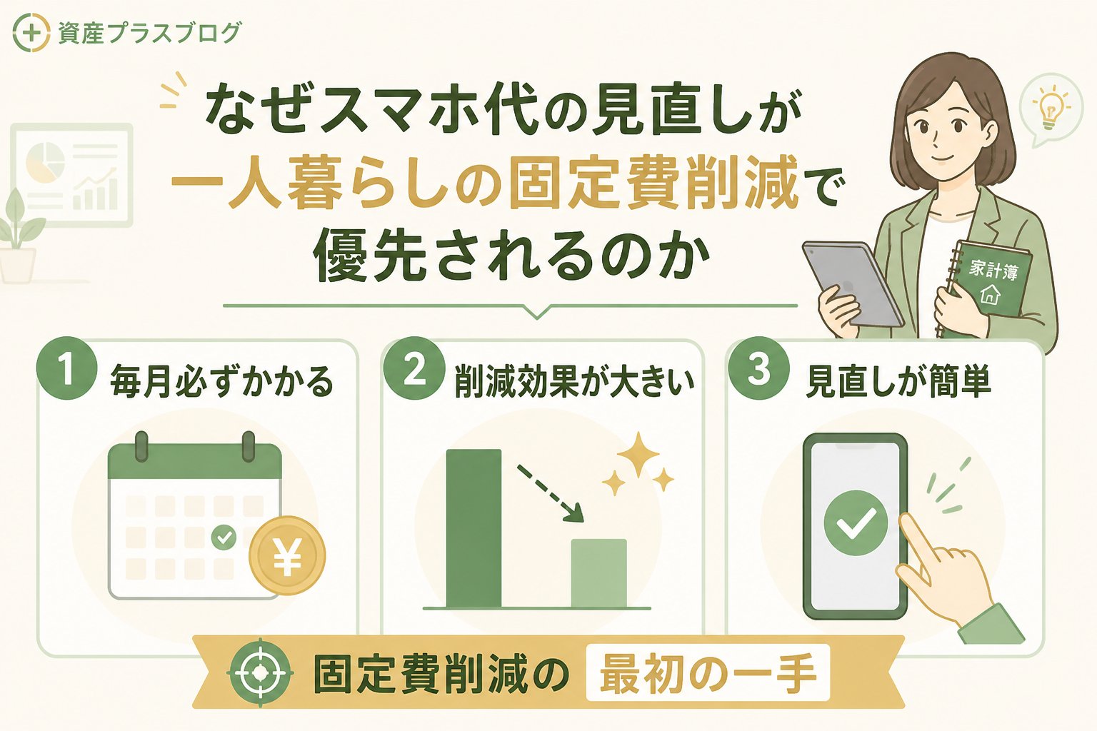 固定費見直し なぜスマホ代の見直しが一人暮らしの固定費削減で優先されるのか