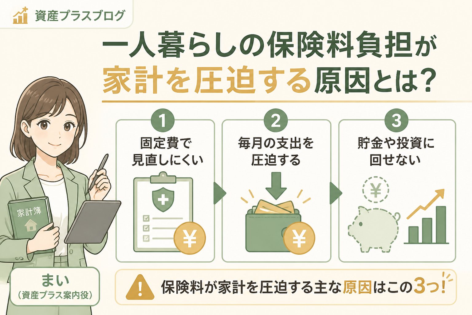 固定費見直し 一人暮らしの保険料負担が家計を圧迫する原因とは？