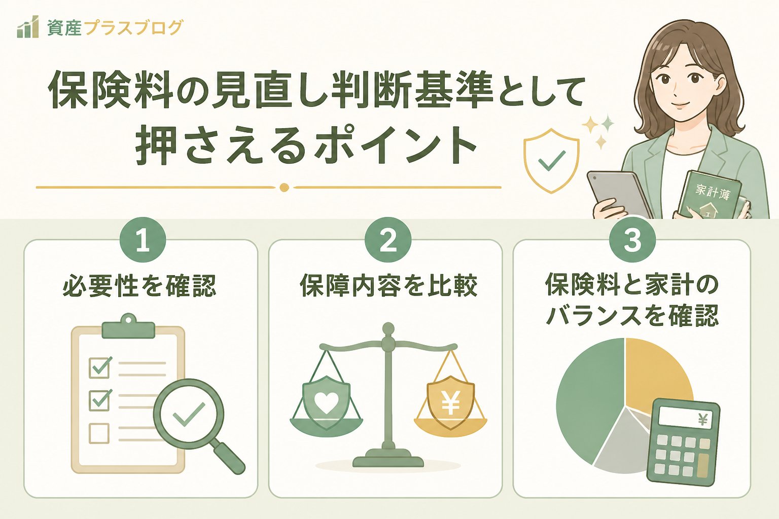 固定費見直し 保険料の見直し判断基準として押さえるポイント