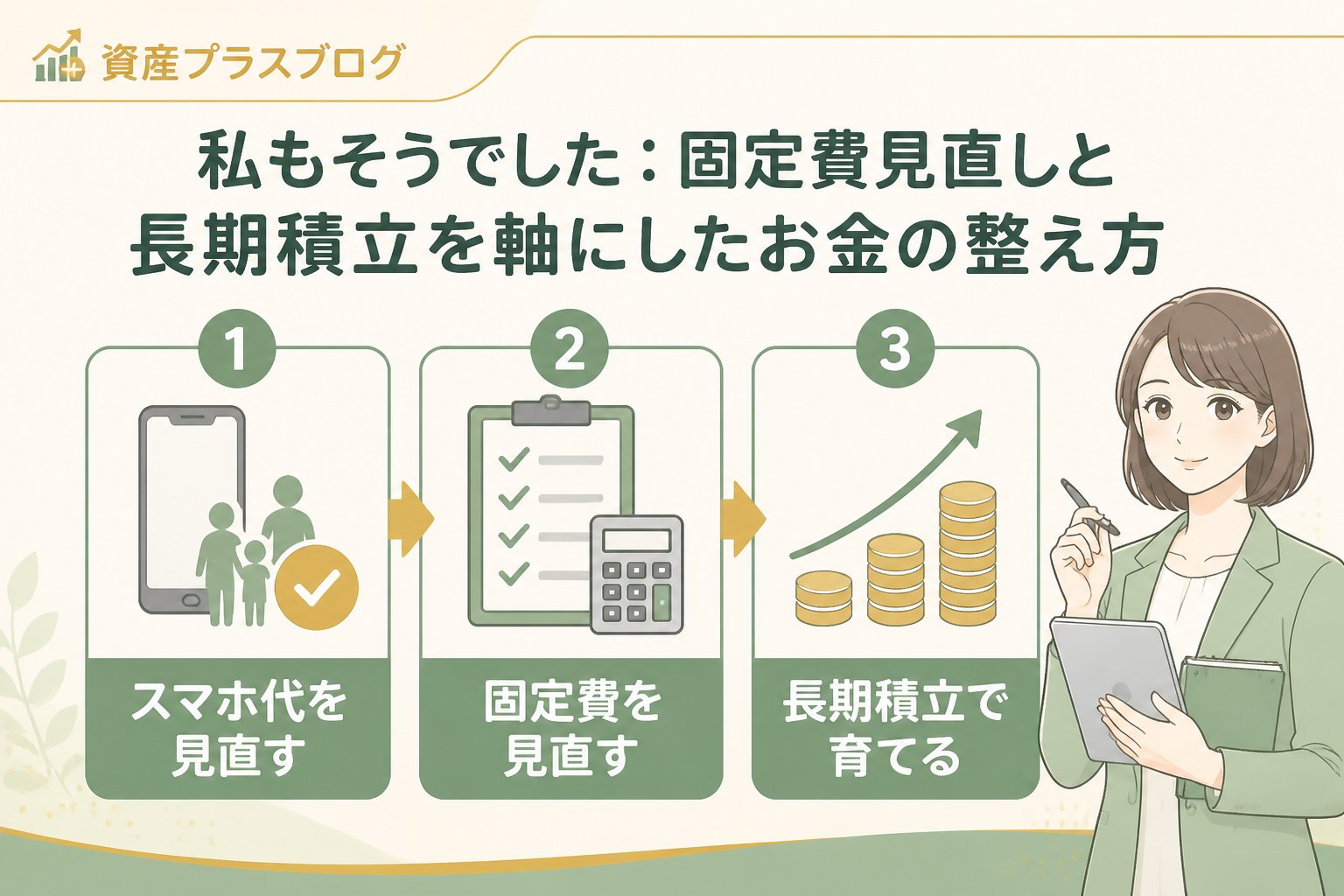 固定費見直し 私もそうでした：固定費見直しと長期積立を軸にしたお金の整え方
