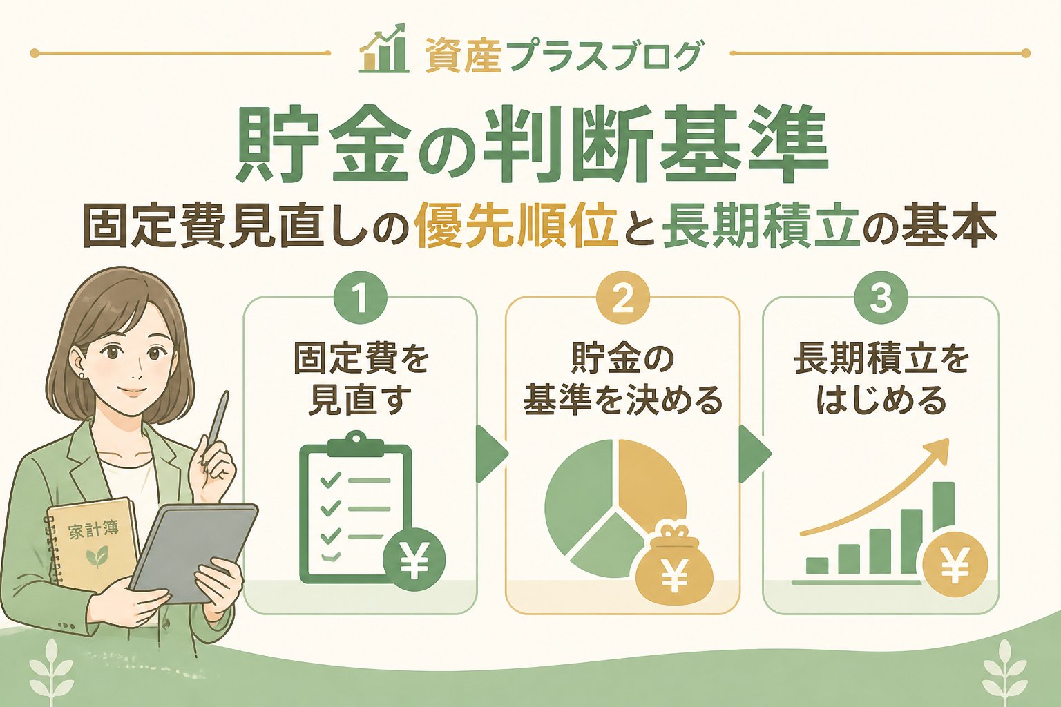 家計管理 貯金の判断基準:固定費見直しの優先順位と長期積立の基本