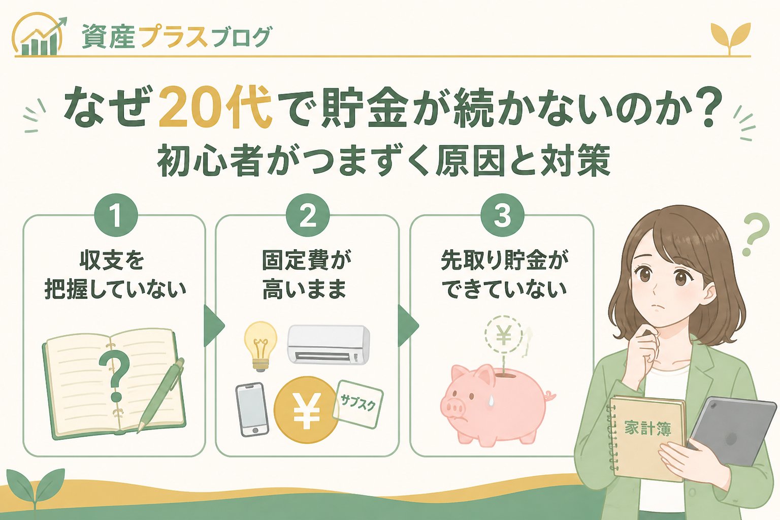 家計管理 なぜ20代で貯金が続かないのか?初心者がつまずく原因と対策