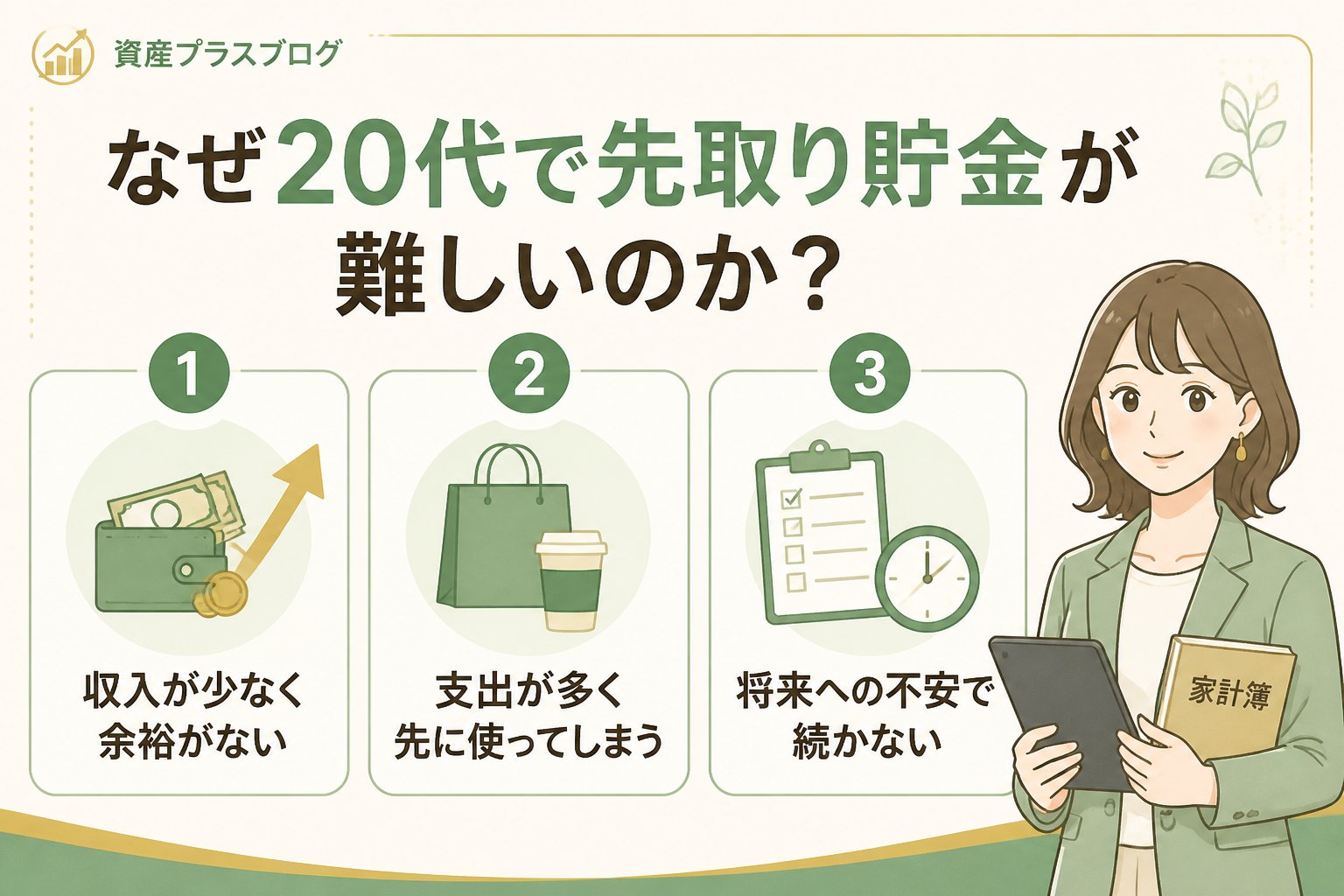 家計管理 なぜ20代で先取り貯金が難しいのか？貯金できない原因を詳しく解説