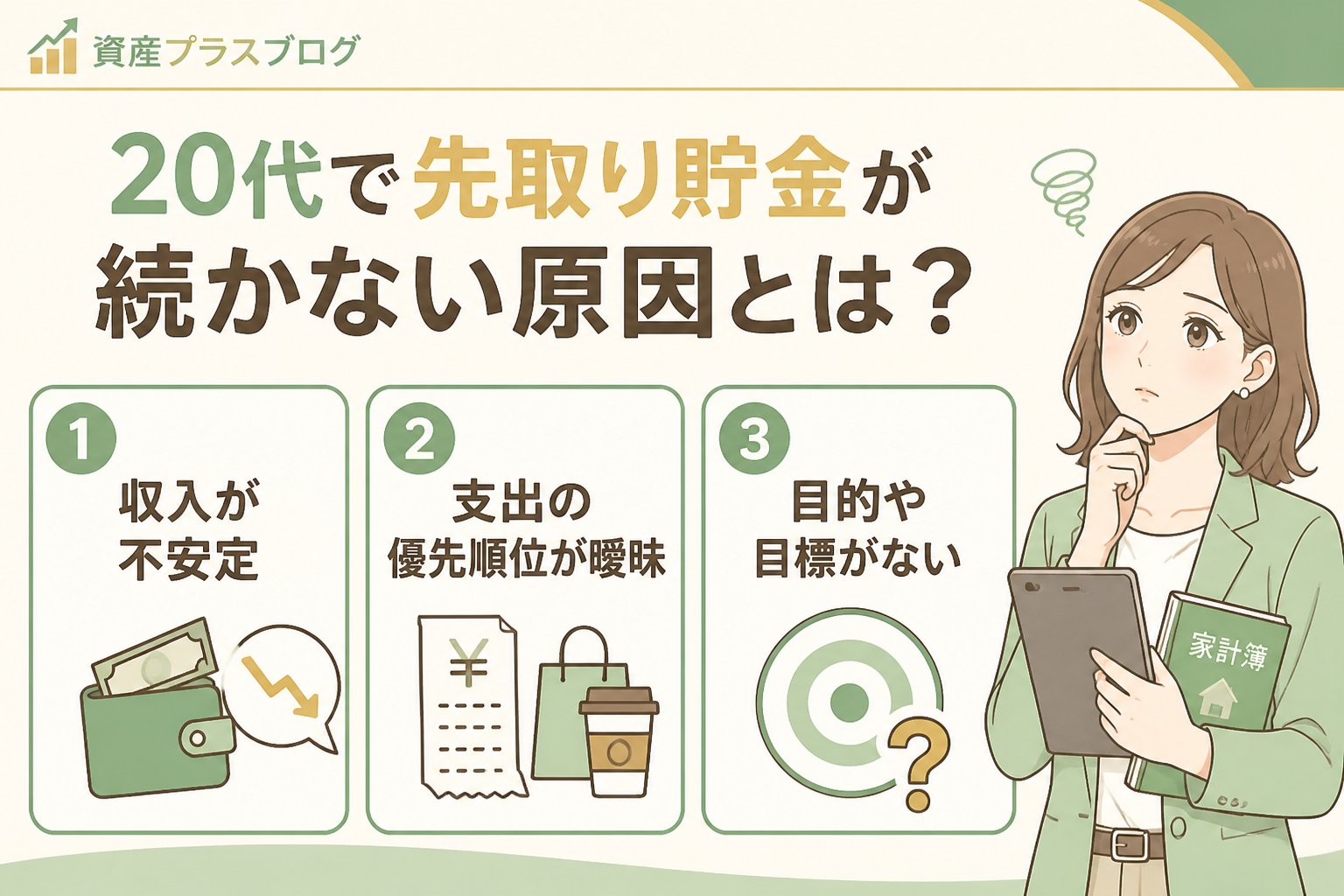 家計管理 20代で先取り貯金が続かない原因とは？