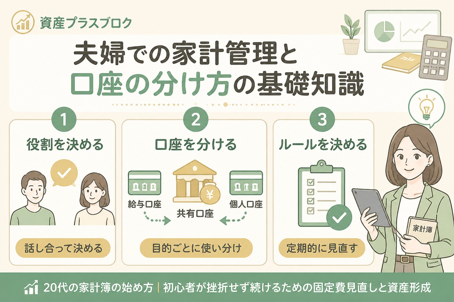 家計管理 夫婦での家計管理と口座の分け方の基礎知識