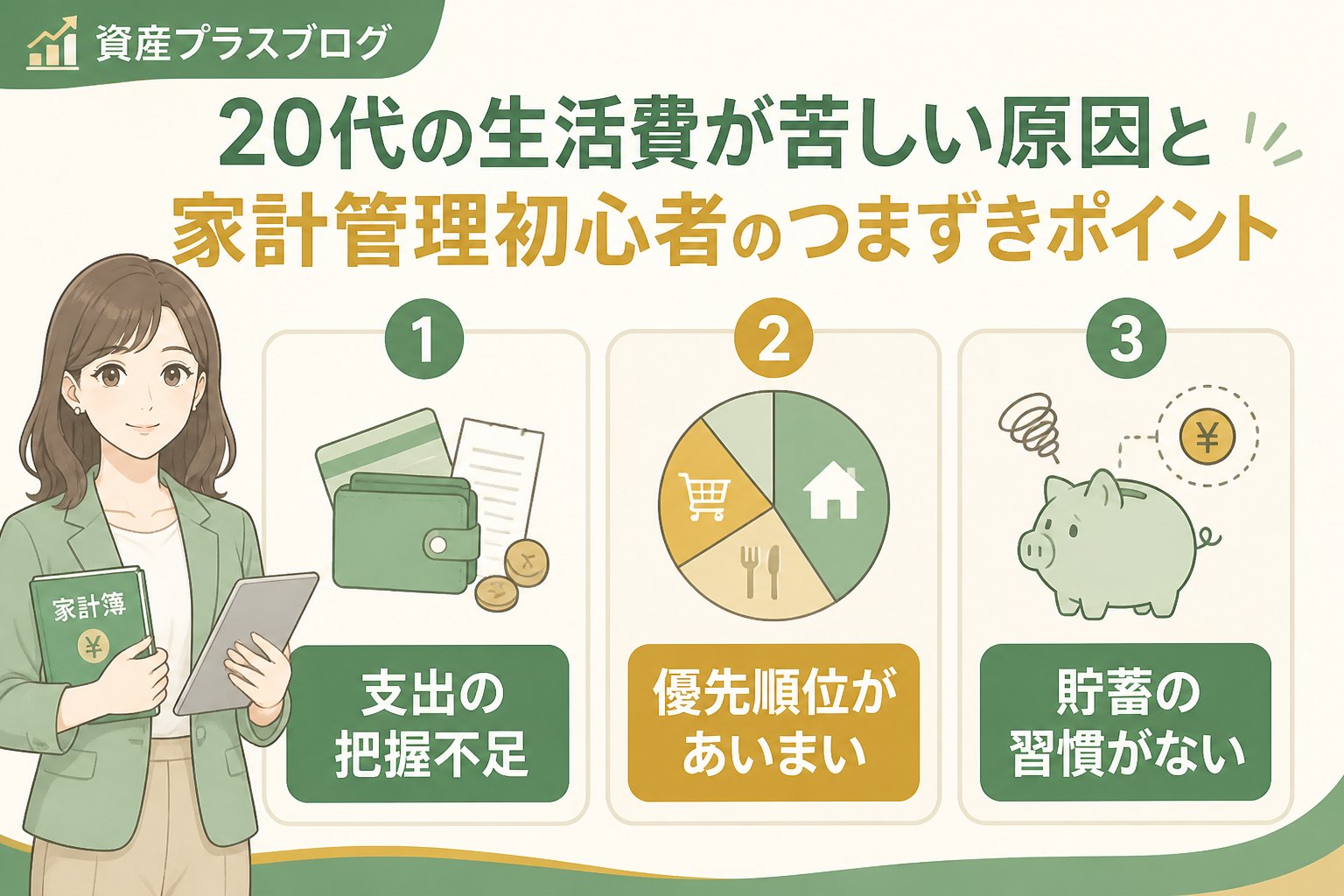 家計管理 20代の生活費が苦しい原因と家計管理初心者のつまずきポイント