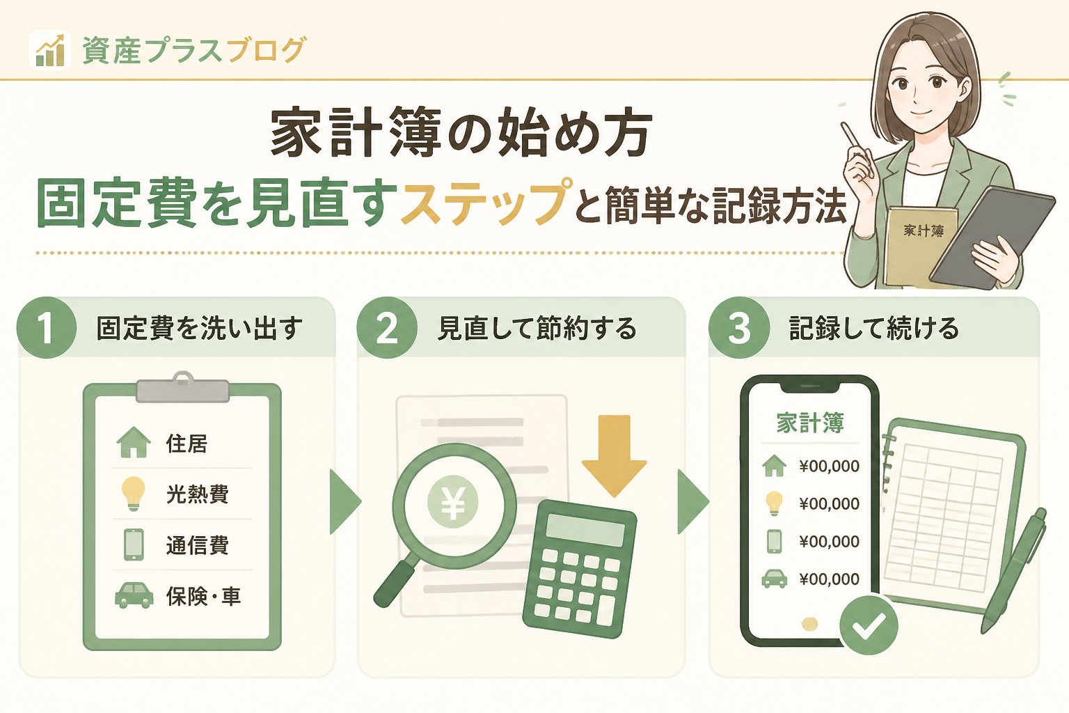家計管理 家計簿の始め方：固定費を見直すステップと簡単な記録方法