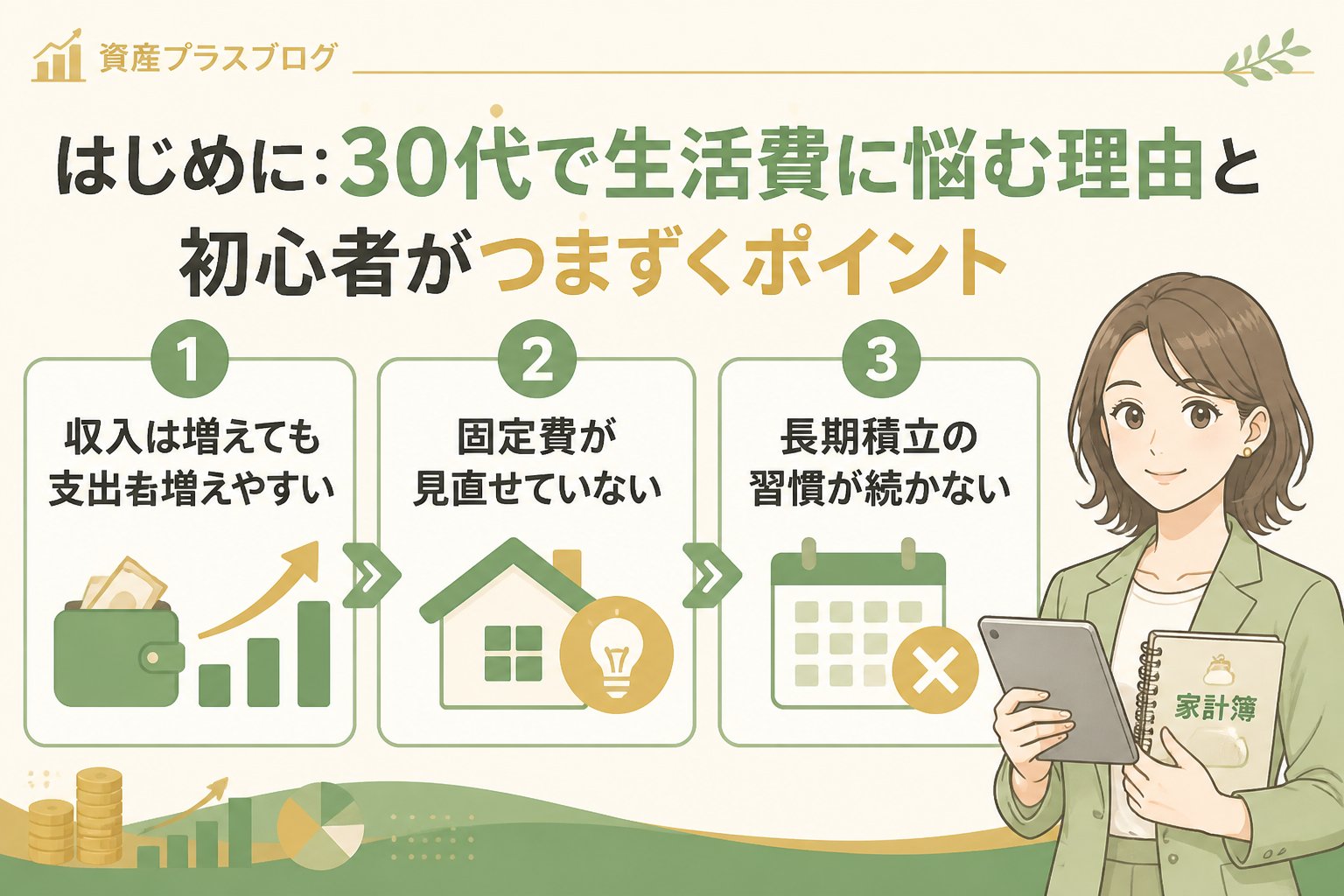 家計管理 はじめに:30代で生活費に悩む理由と初心者がつまずくポイント