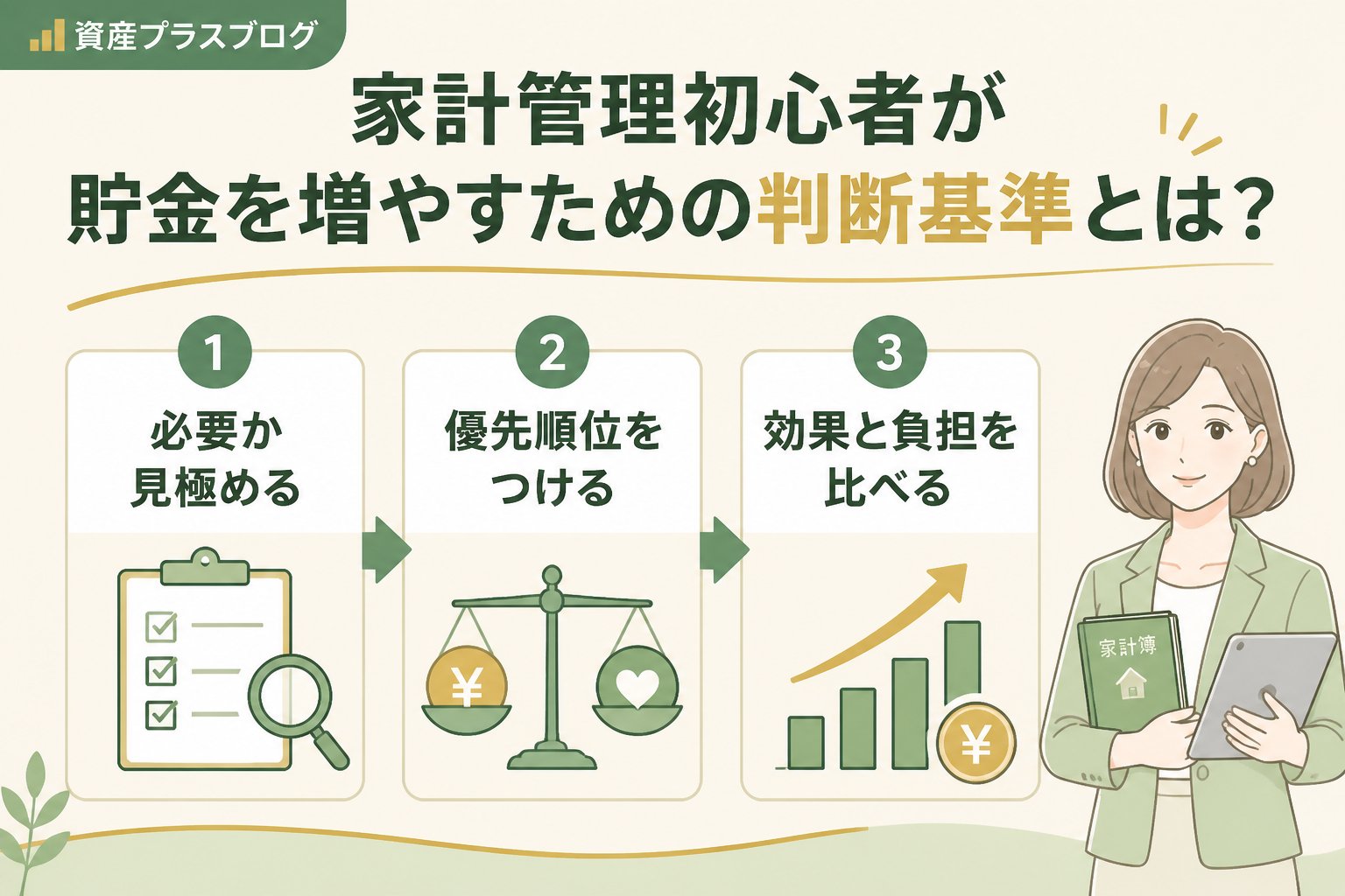 家計管理 家計管理初心者が貯金を増やすための判断基準とは？