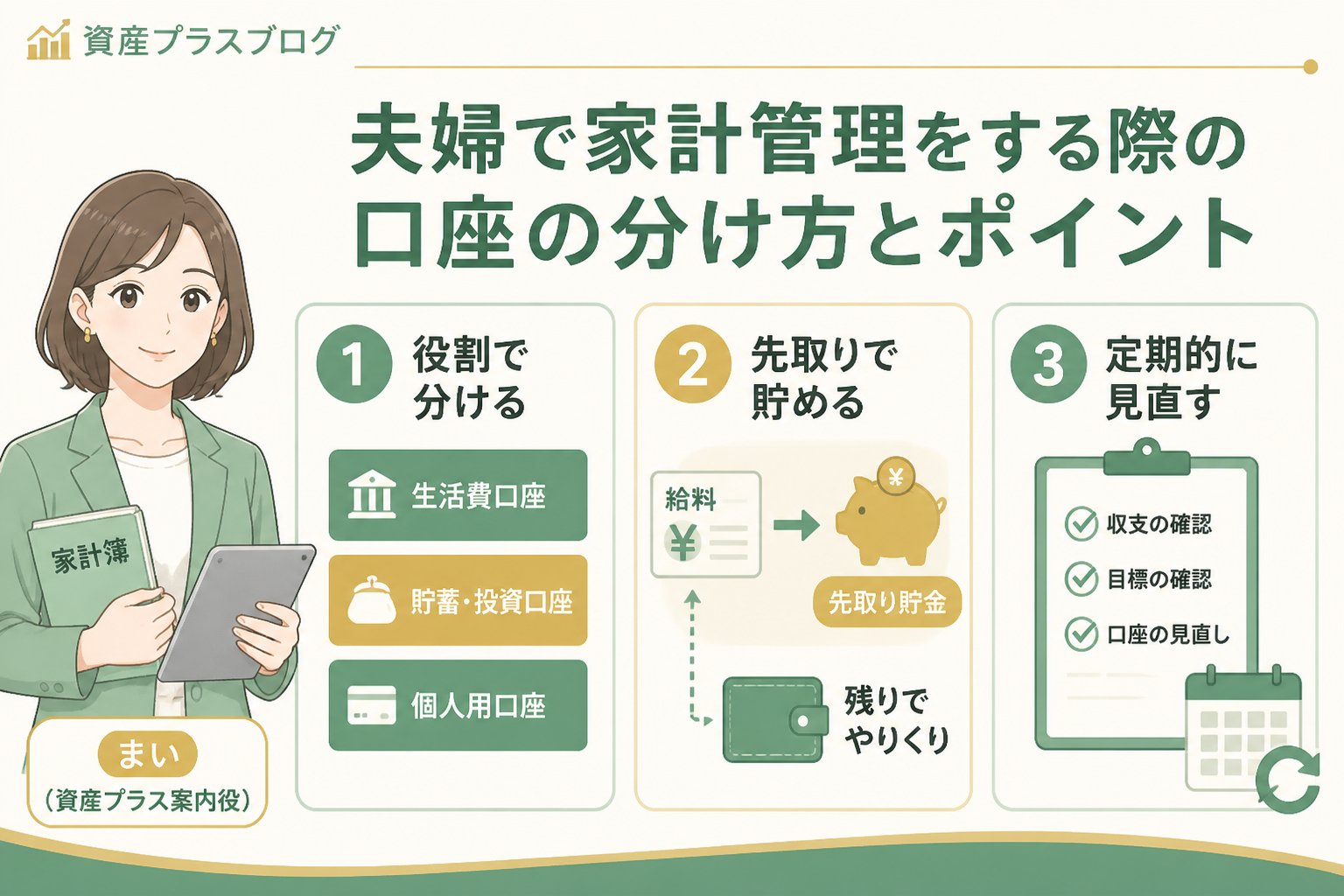 家計管理 夫婦で家計管理をする際の口座の分け方とポイント