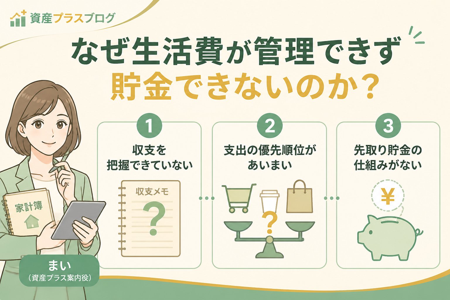 家計管理 なぜ生活費が管理できず貯金できないのか？初心者が直面する原因