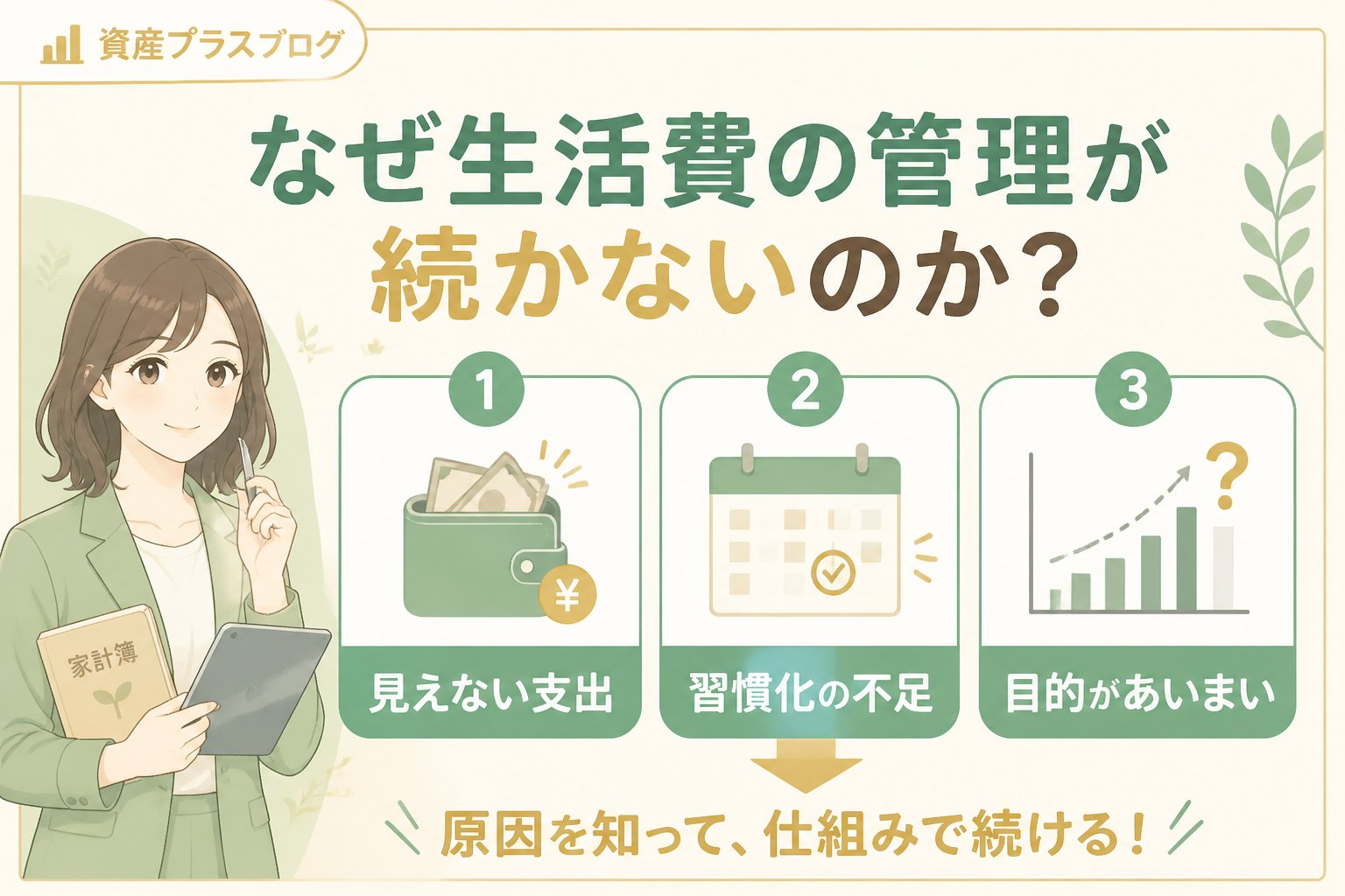 家計管理 なぜ生活費の管理が続かないのか？主な原因と対策