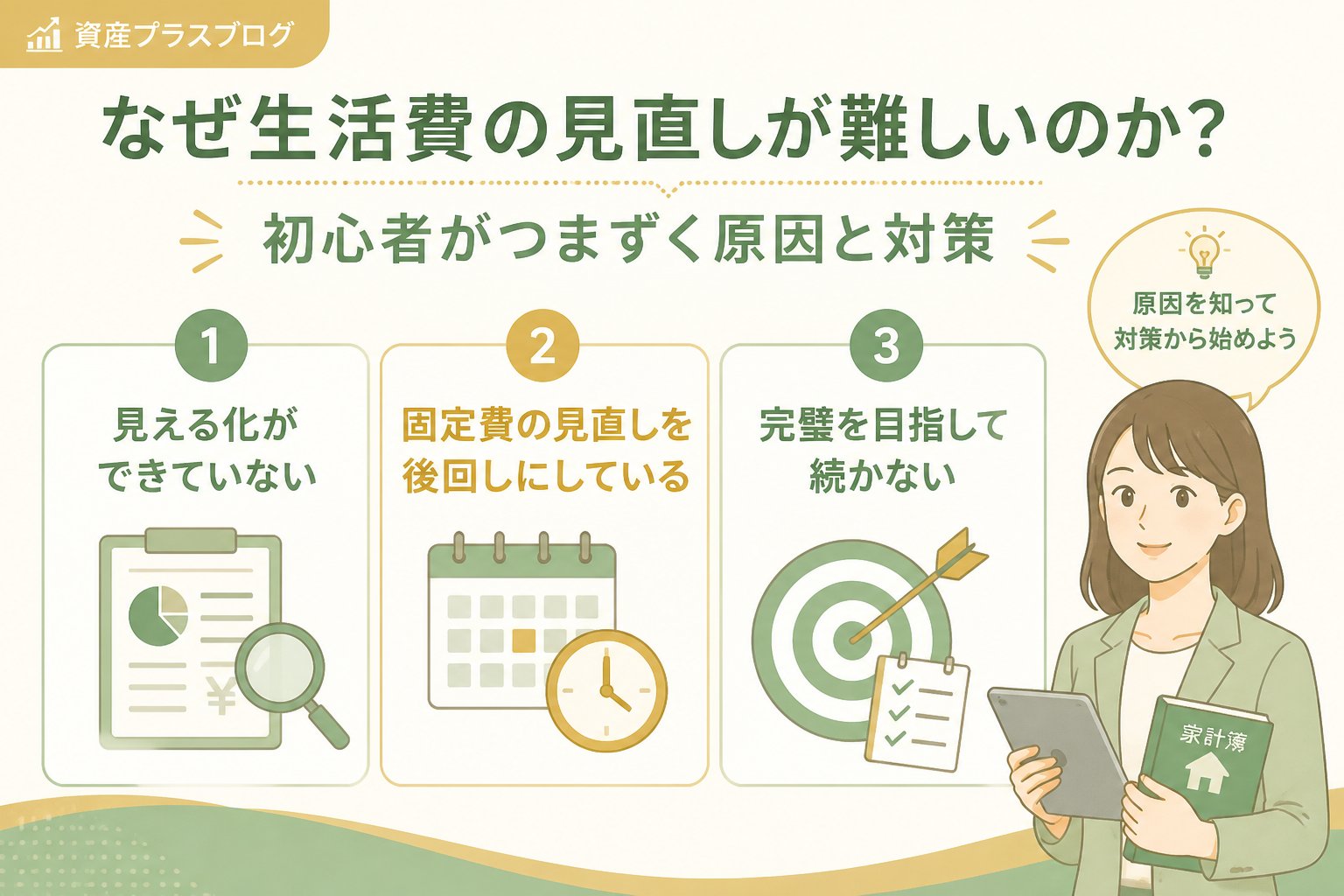 家計管理 なぜ生活費の見直しが難しいのか？初心者がつまずく原因と対策