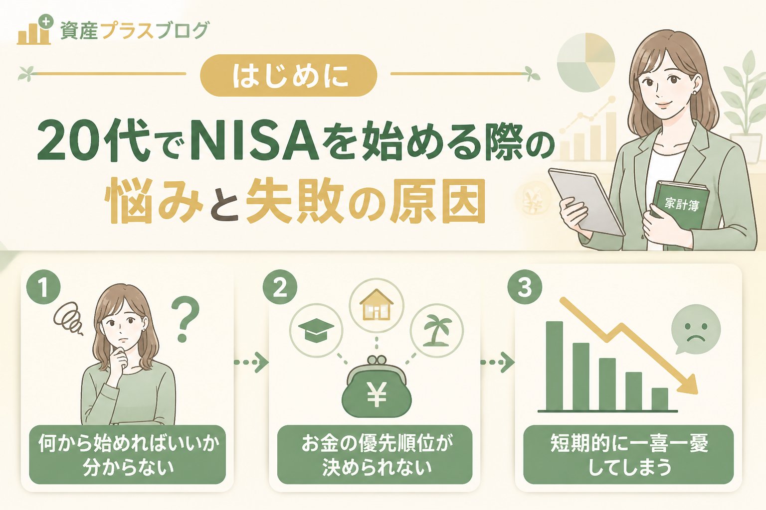 投資入門 はじめに：20代でNISAを始める際の悩みと失敗の原因