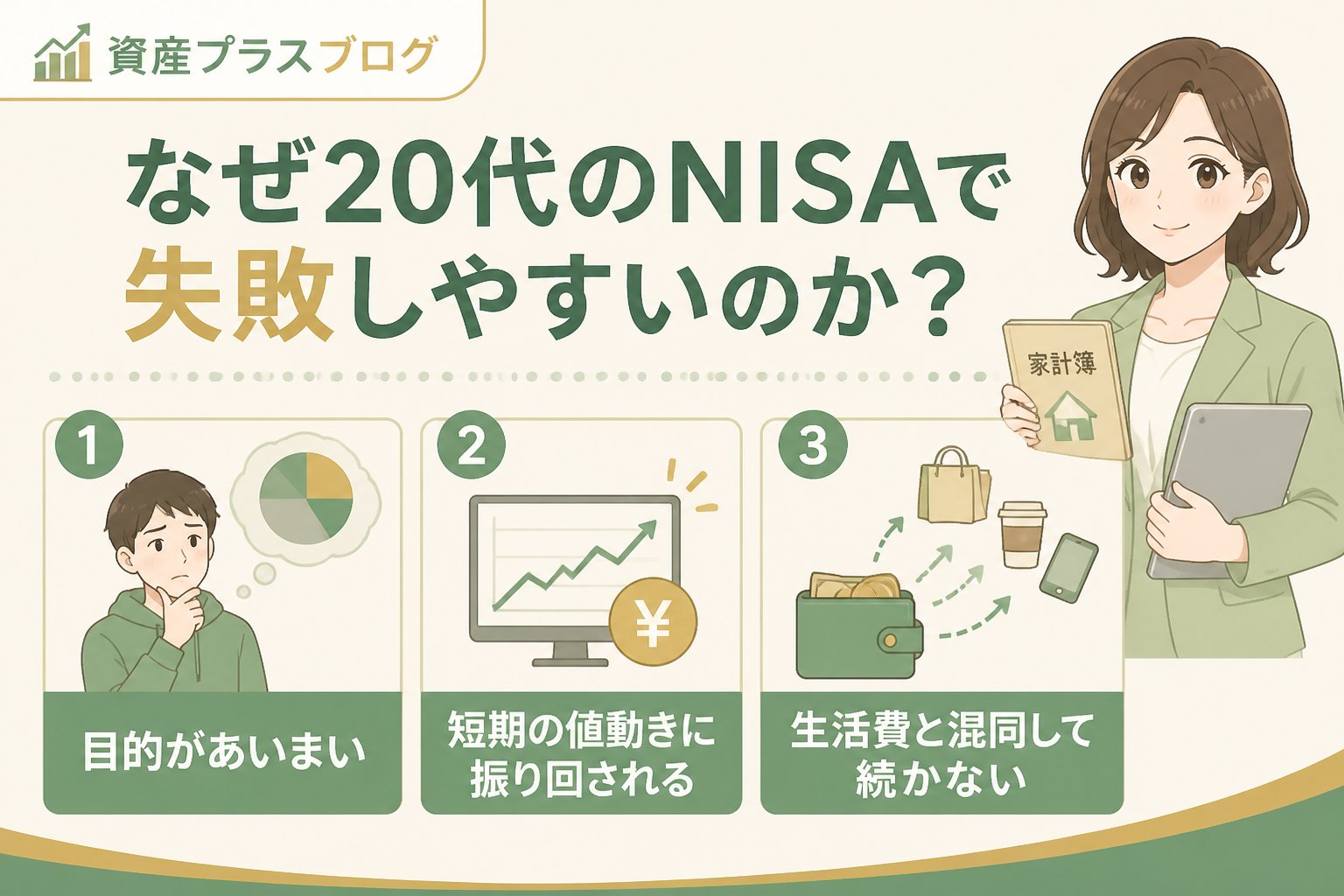 投資入門 なぜ20代のNISAで失敗しやすいのか？原因を探る