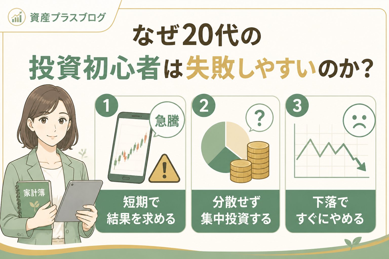 投資入門 なぜ20代の投資初心者は失敗しやすいのか？