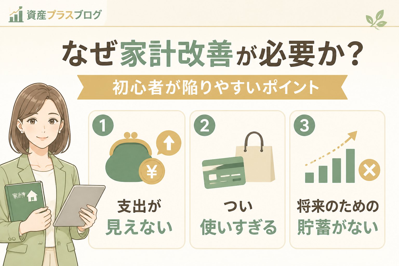 資産形成 なぜ家計改善が必要か？初心者が陥りやすいポイント