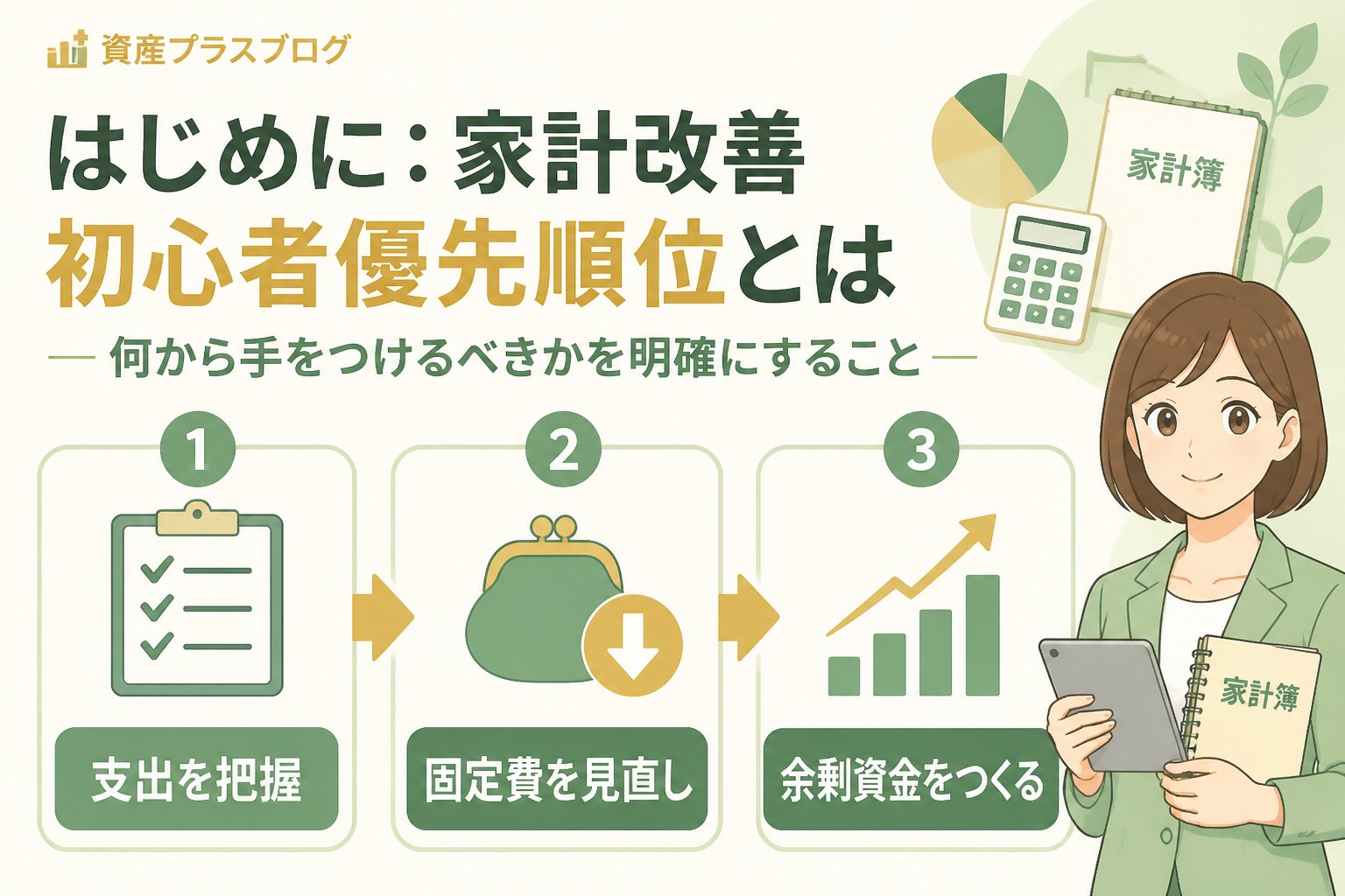 資産形成 はじめに：家計改善初心者優先順位とは、何から手をつけるべきかを明確にすること