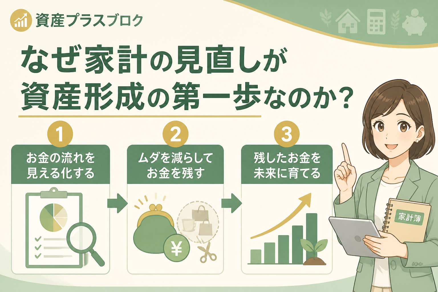 資産形成 なぜ家計の見直しが資産形成の第一歩なのか？