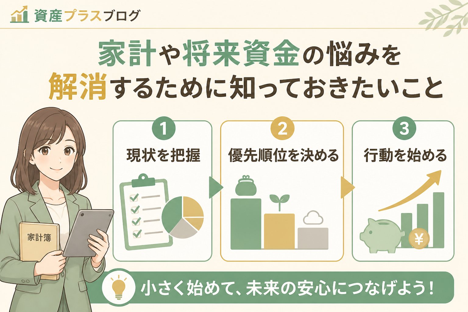 資産形成 家計や将来資金の悩みを解消するために知っておきたいこと
