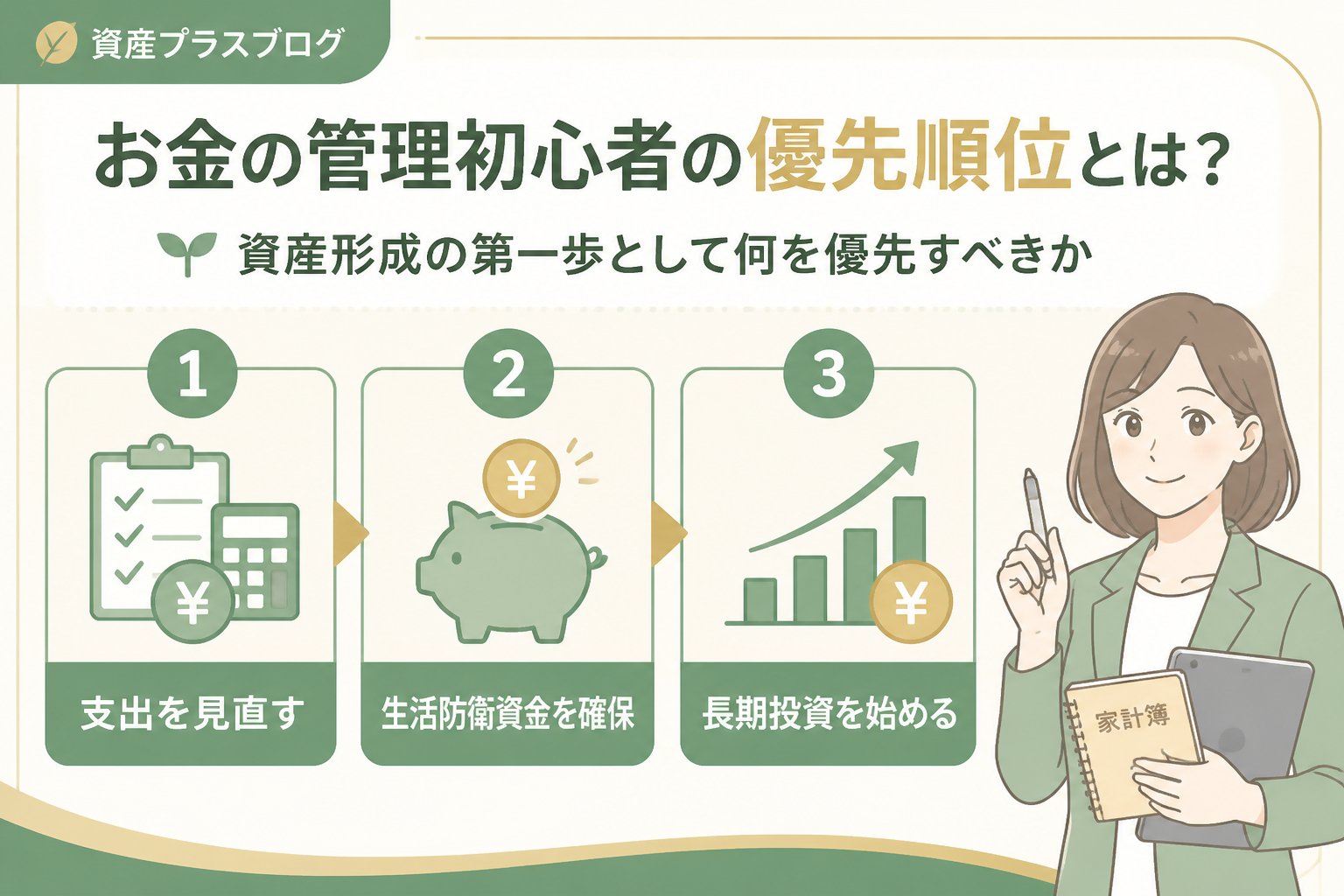 資産形成 お金の管理初心者優先順位とは、資産形成の第一歩として何を優先すべきかを示す考え方です