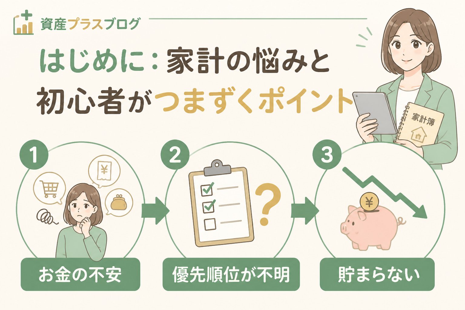 資産形成 はじめに：家計の悩みと初心者がつまずくポイント