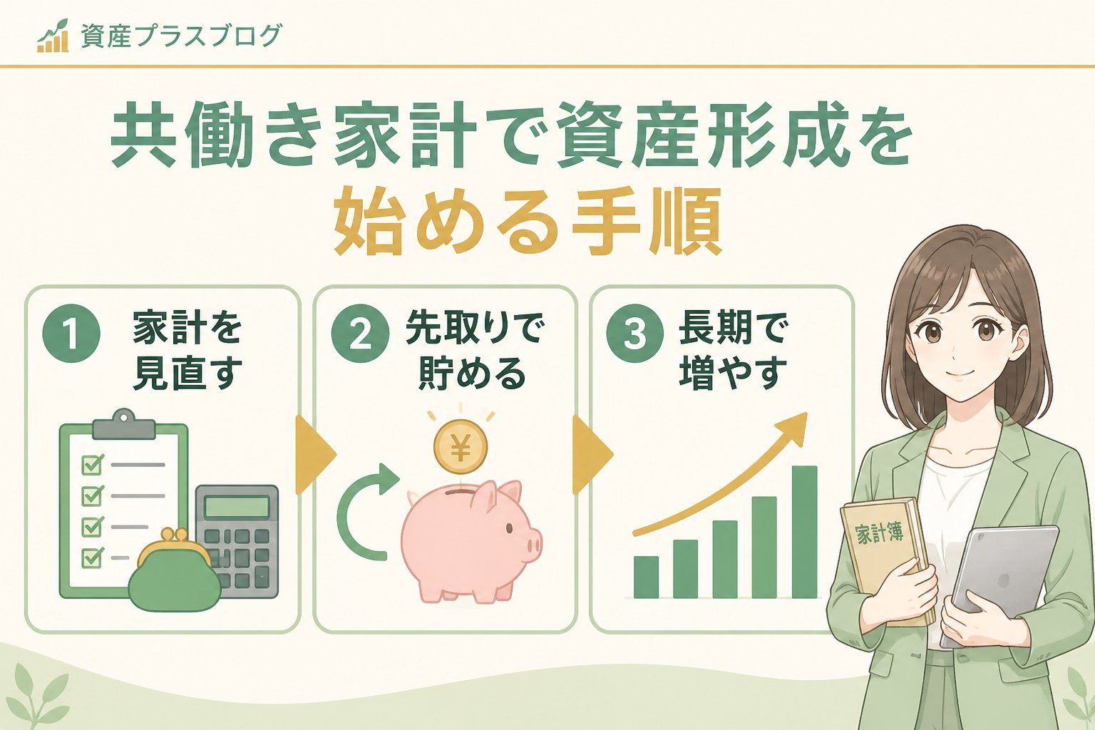 資産形成 共働き家計で資産形成を始める手順