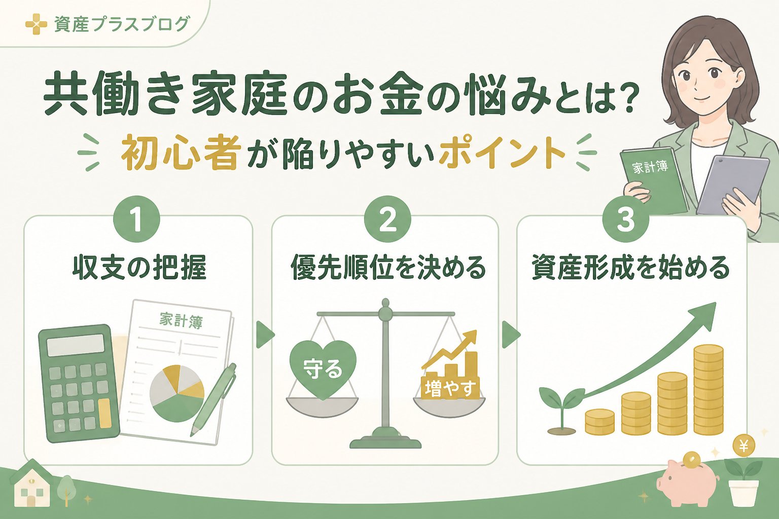 資産形成 共働き家庭のお金の悩みとは?初心者が陥りやすいポイント