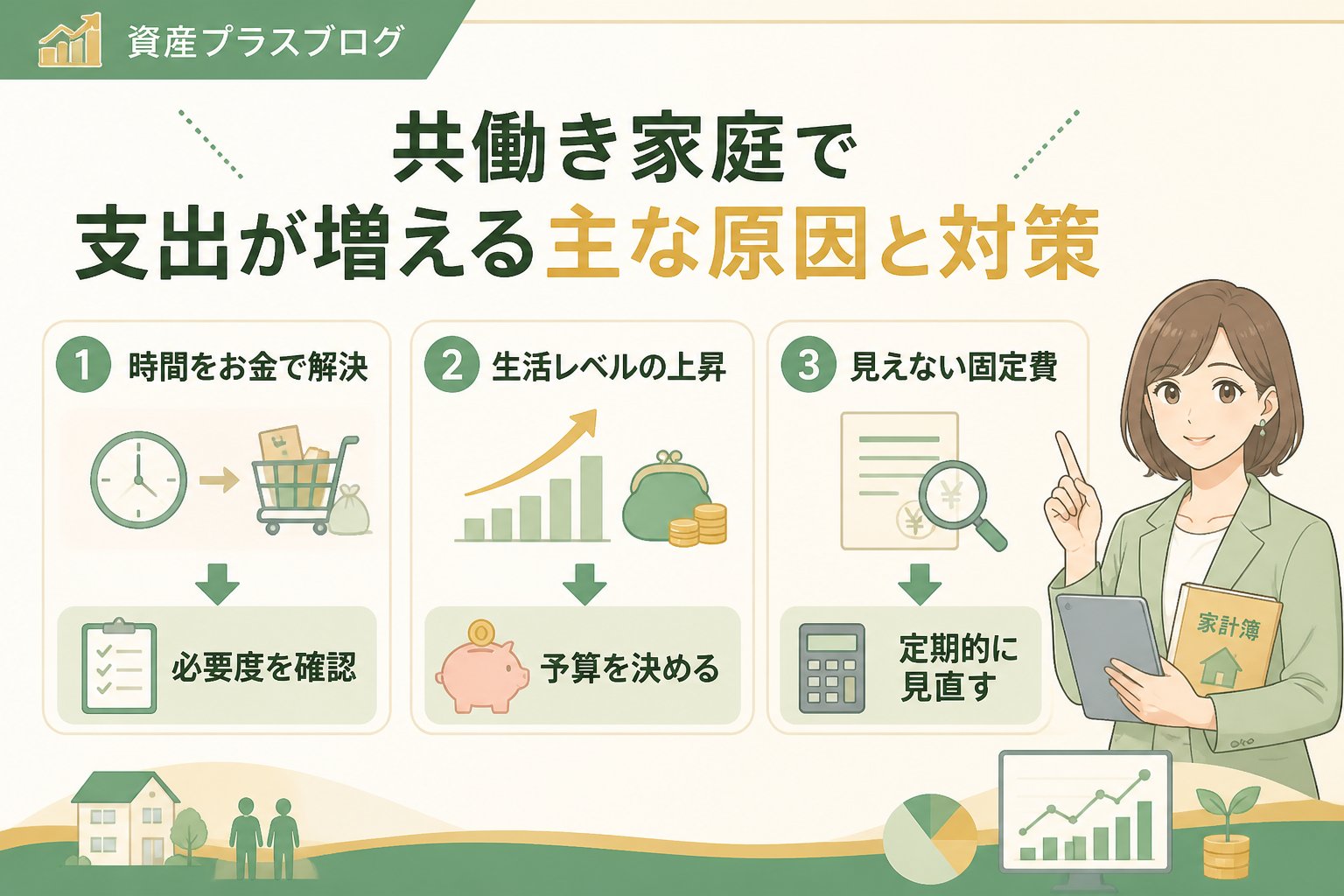 資産形成 共働き家庭で支出が増える主な原因と対策