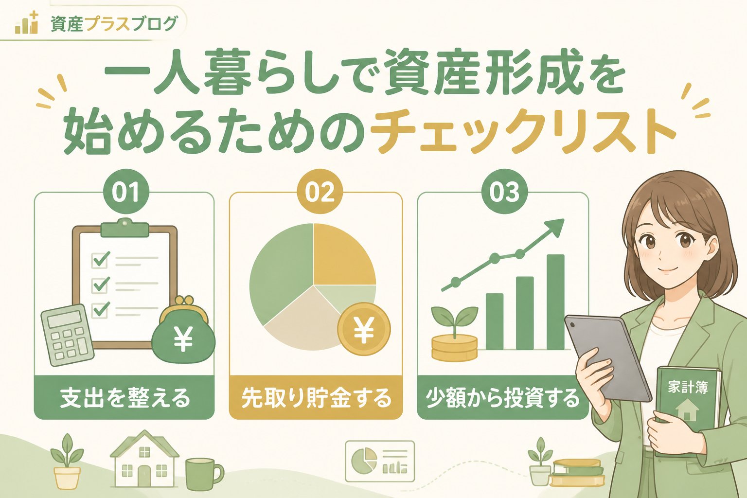 資産形成 一人暮らしで資産形成を始めるためのチェックリスト