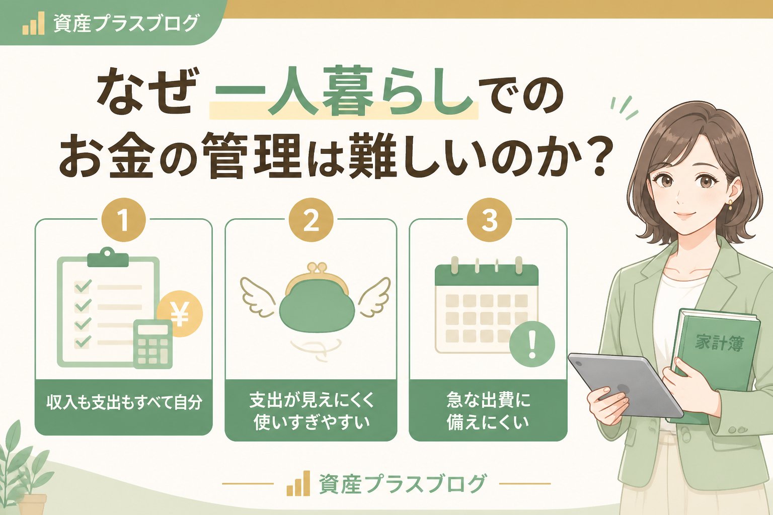 資産形成 なぜ一人暮らしでのお金の管理は難しいのか？