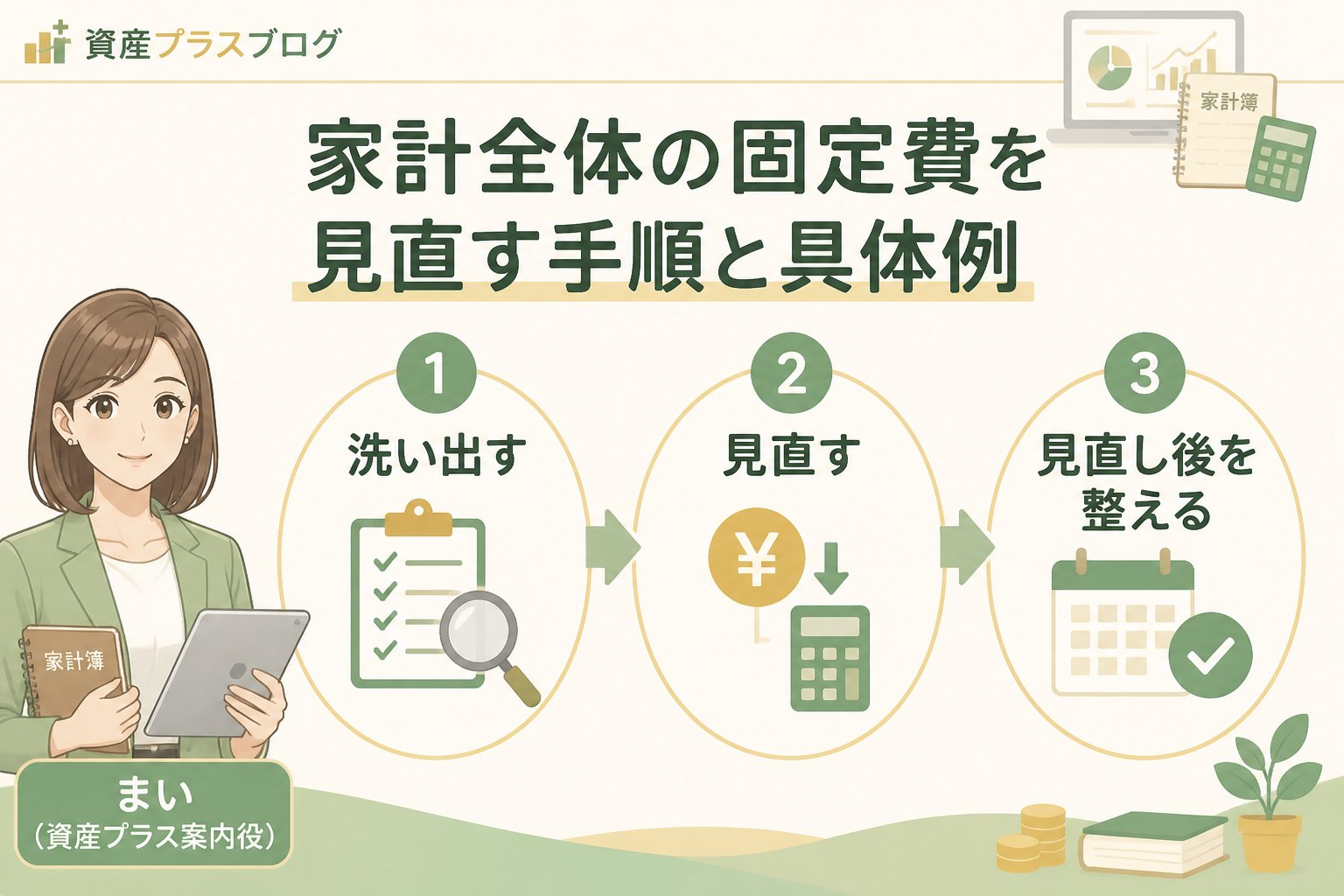固定費見直し 家計全体の固定費を見直す手順と具体例