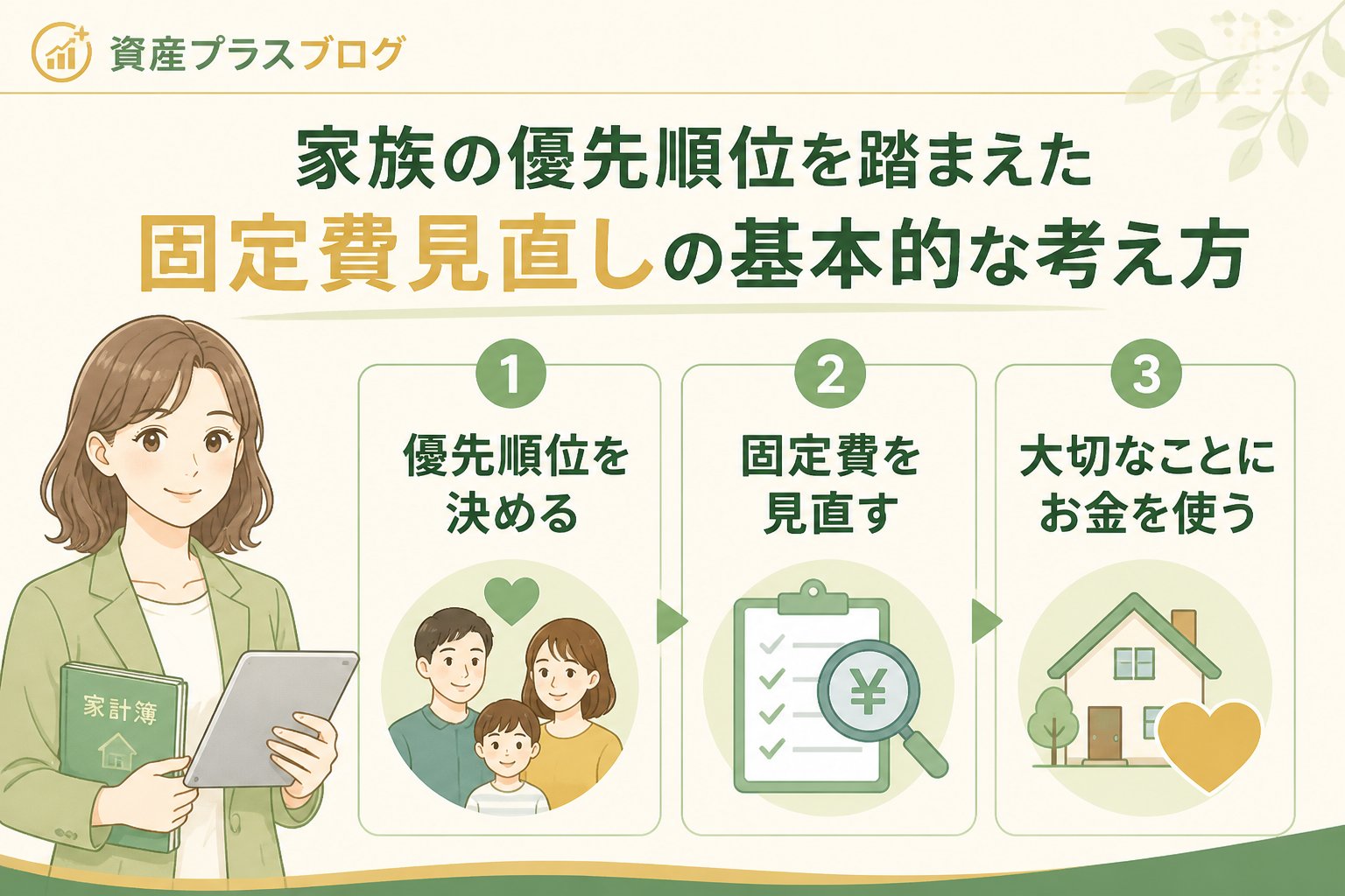 固定費見直し 家族の優先順位を踏まえた固定費見直しの基本的な考え方