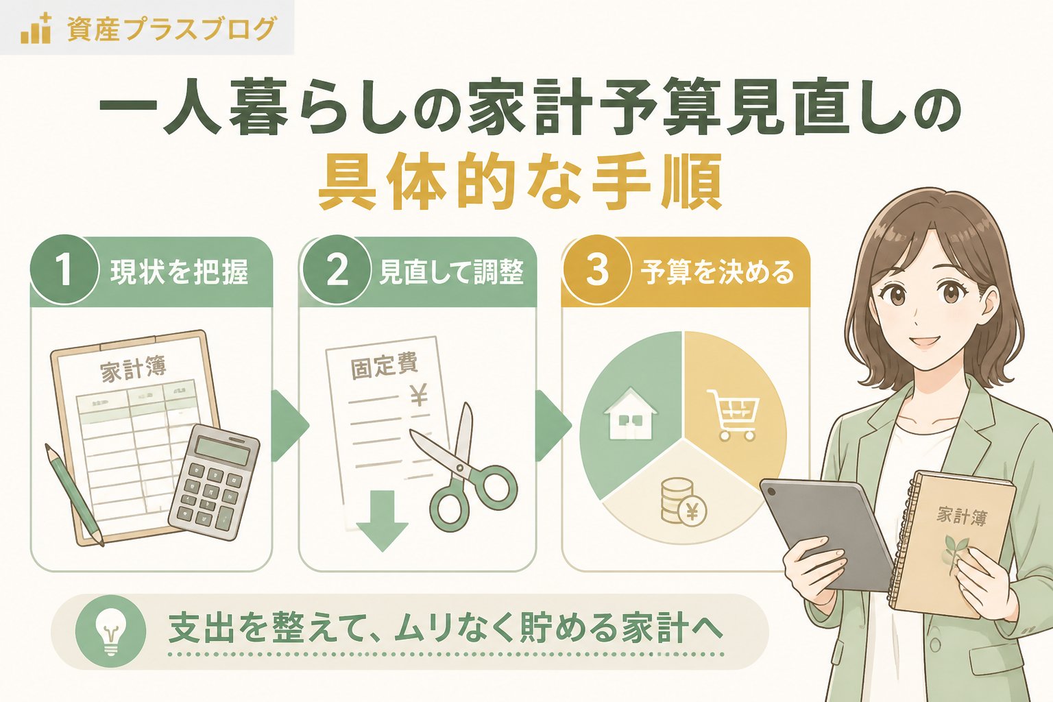 資産形成 一人暮らしの家計予算見直しの具体的な手順
