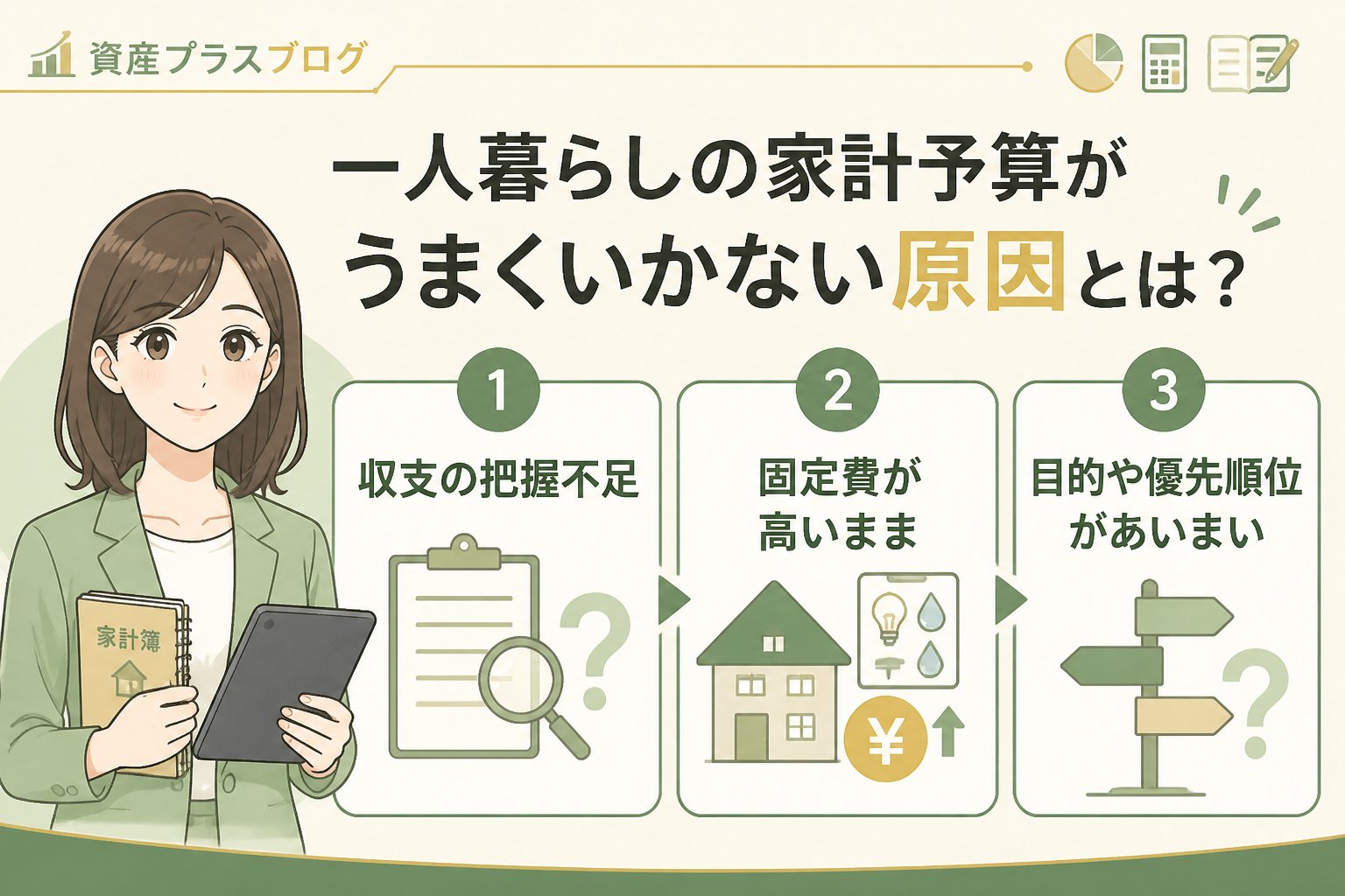 資産形成 一人暮らしの家計予算がうまくいかない原因とは？