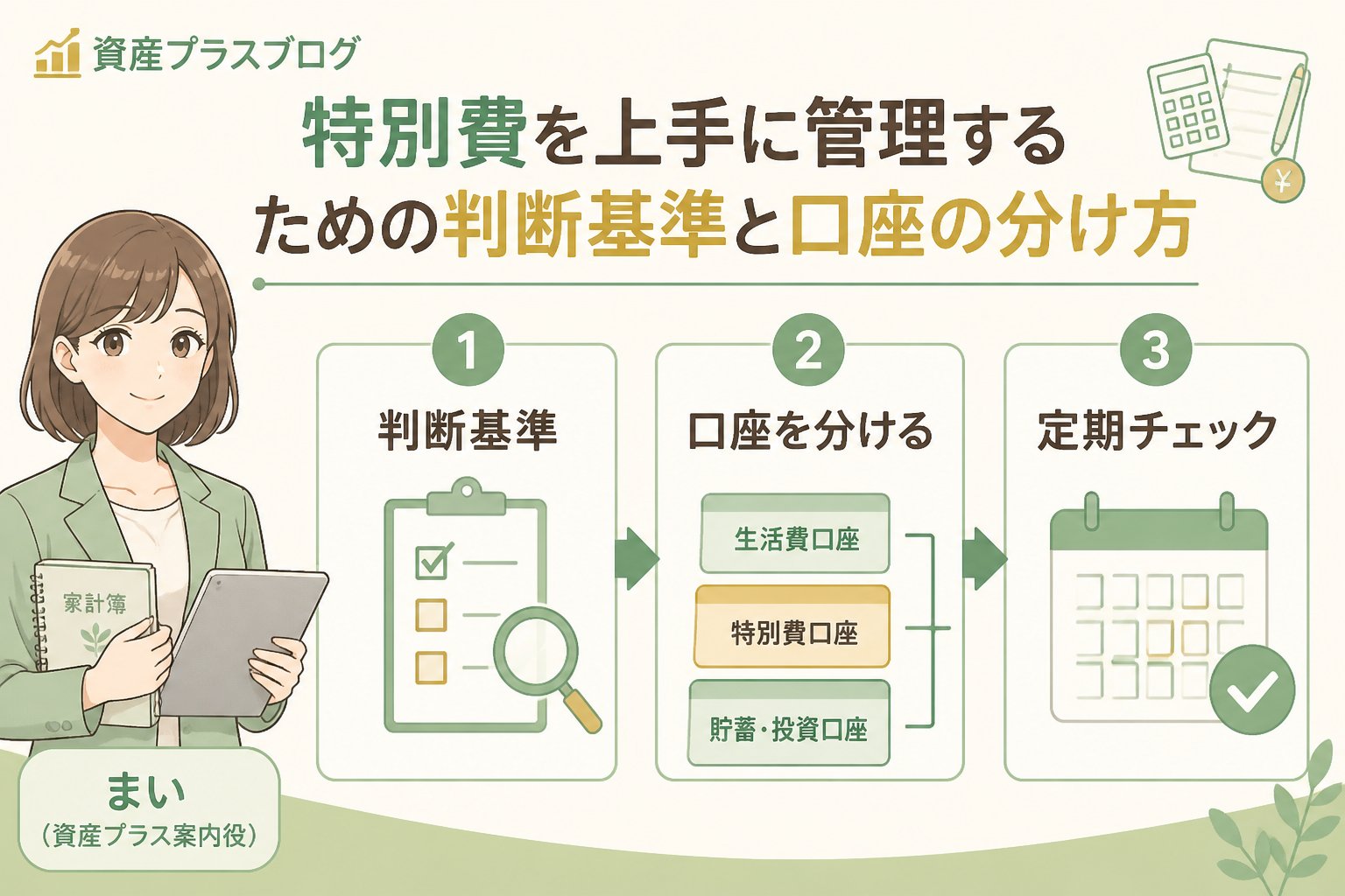 家計管理 特別費を上手に管理するための判断基準と口座の分け方