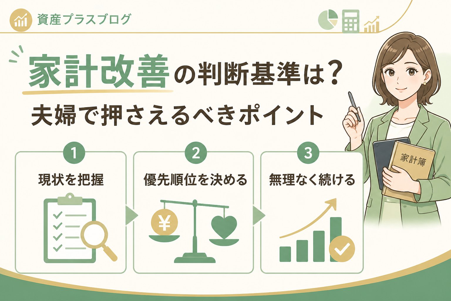 資産形成 家計改善の判断基準は？夫婦で押さえるべきポイント