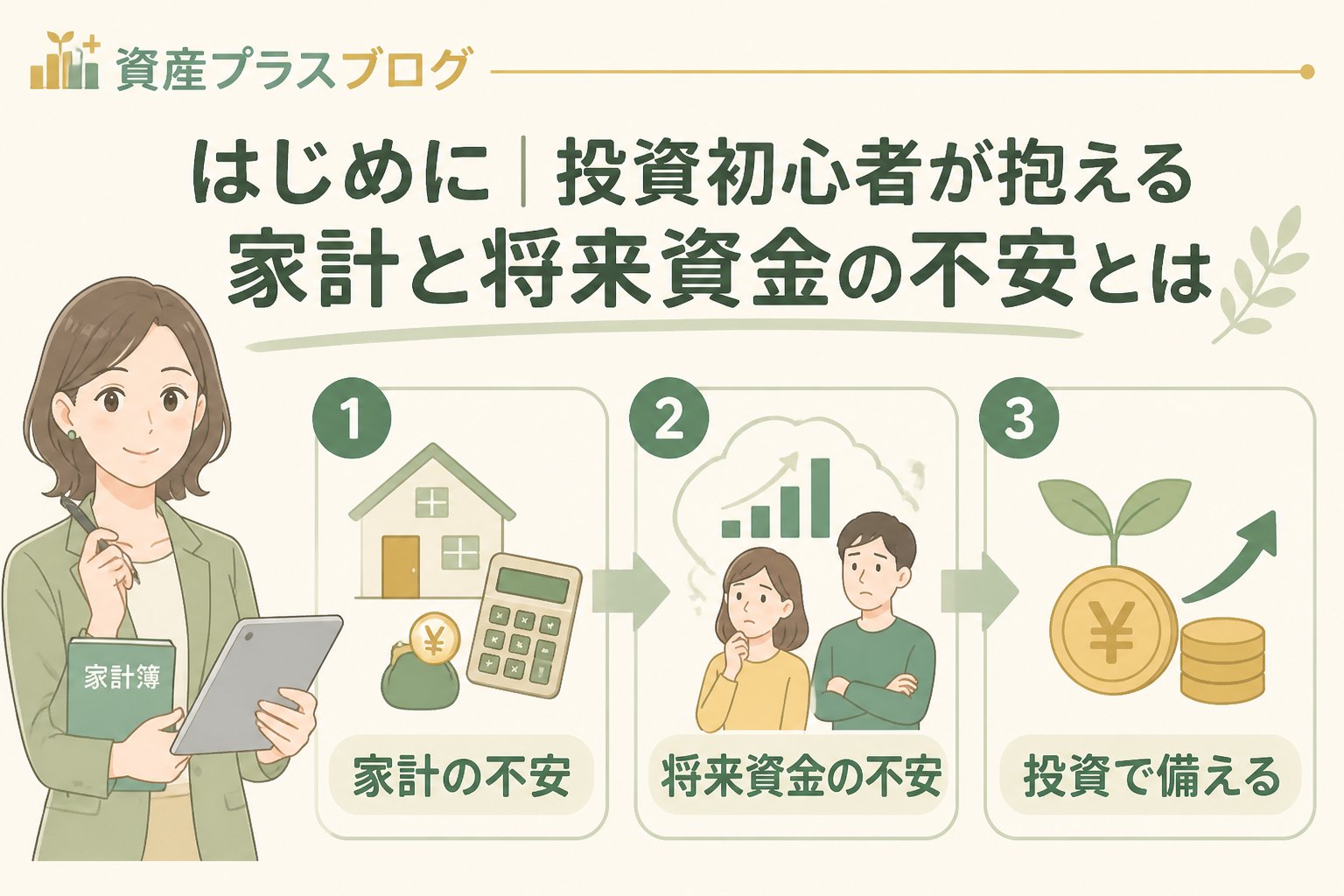 投資入門 はじめに｜投資初心者が抱える家計と将来資金の不安とは