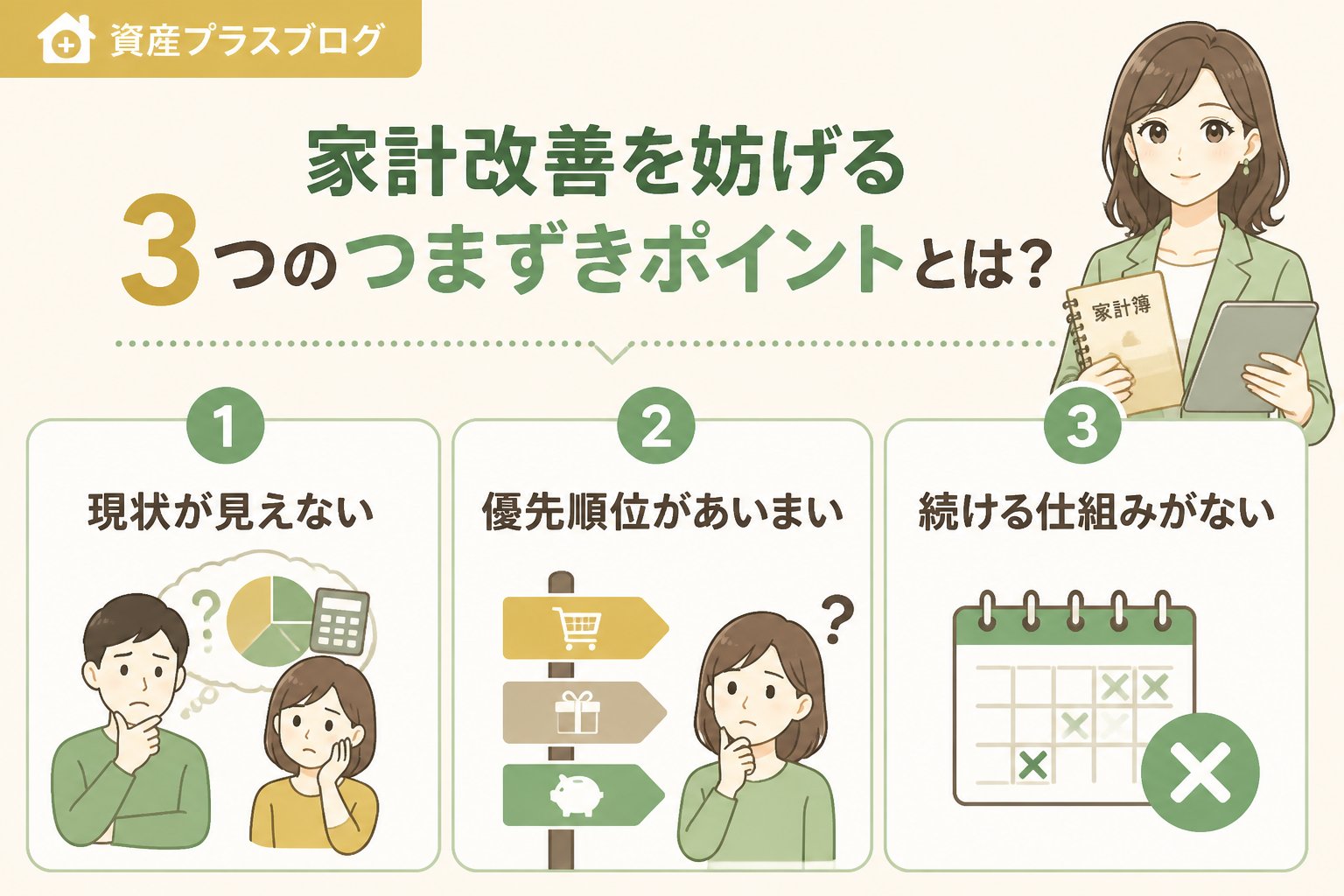 資産形成 家計改善を妨げる3つのつまずきポイントとは?