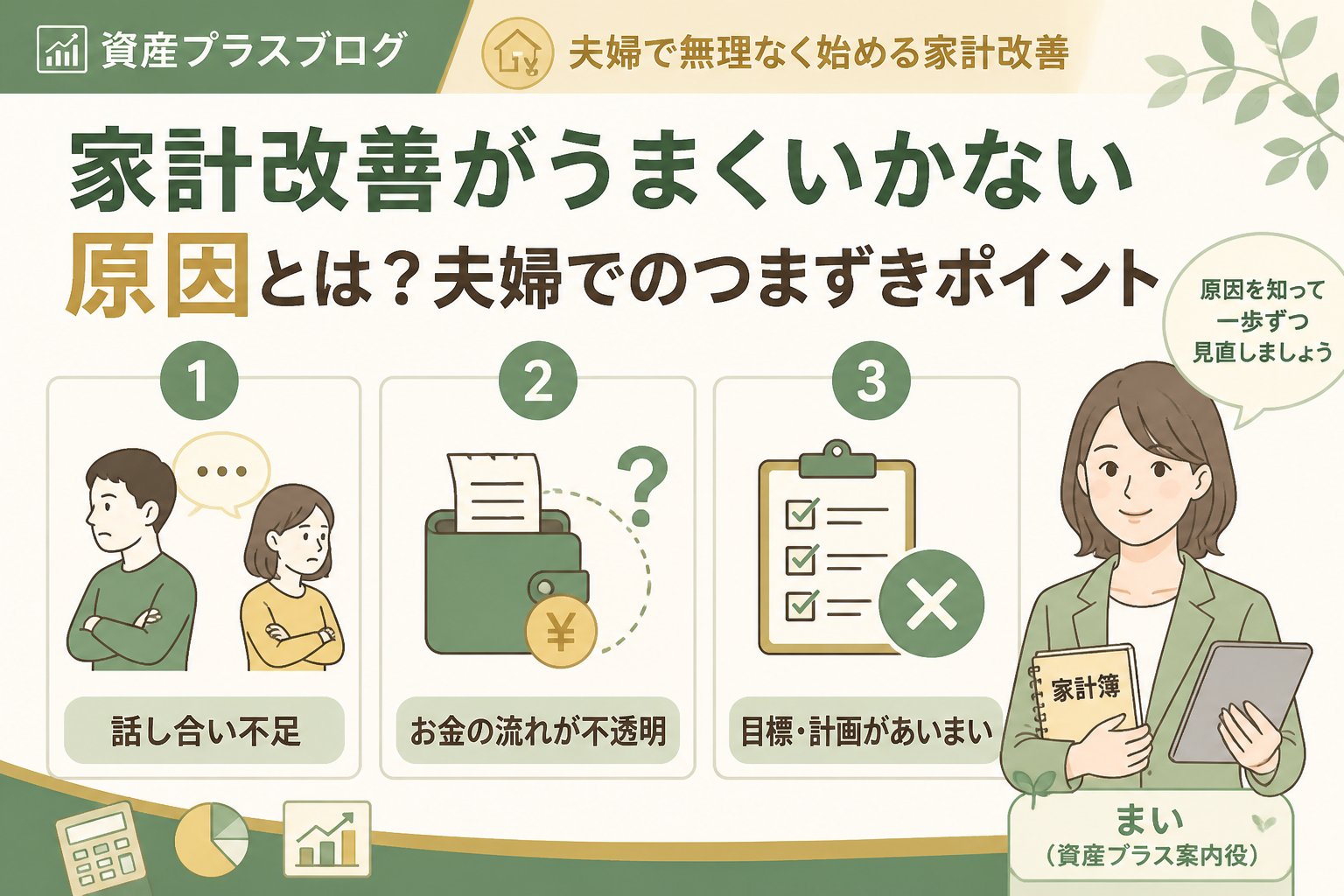 資産形成 家計改善がうまくいかない原因とは？夫婦でのつまずきポイント
