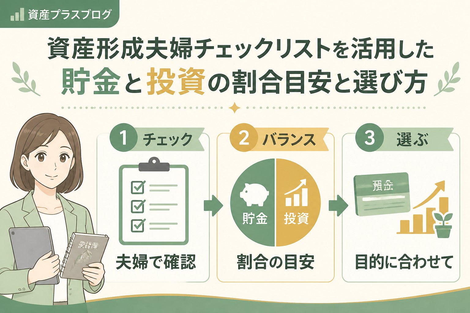 資産形成 資産形成夫婦チェックリストを活用した貯金と投資の割合目安と選び方