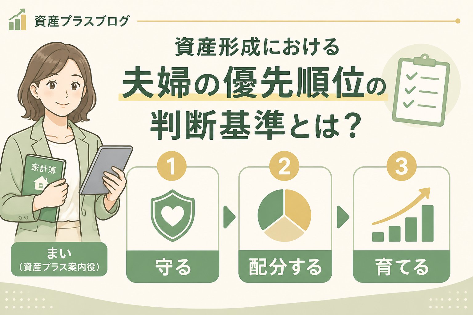 資産形成 資産形成における夫婦の優先順位の判断基準とは？