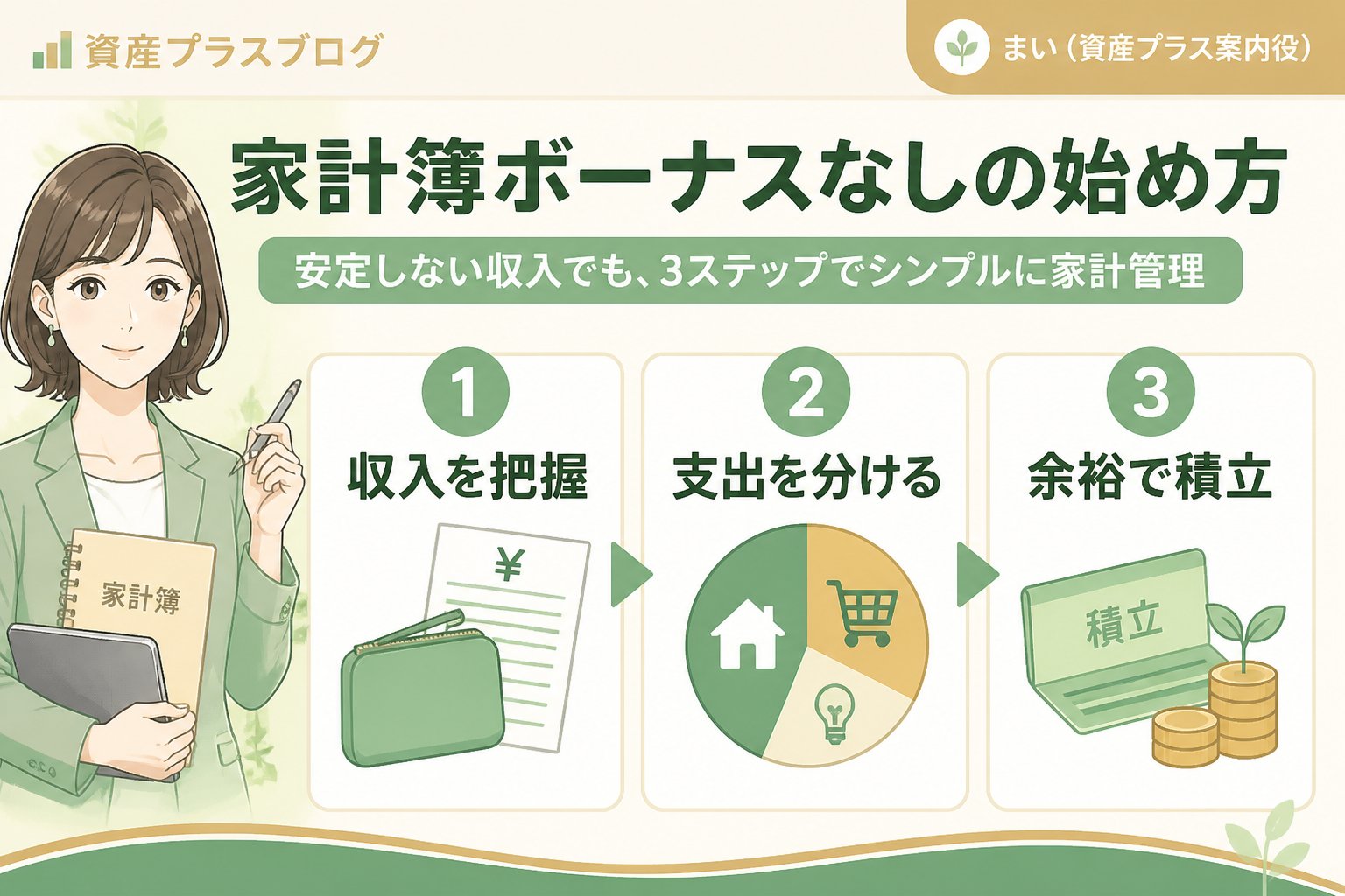 家計管理 家計簿ボーナスなし始め方：安定しない収入環境での家計管理の基本
