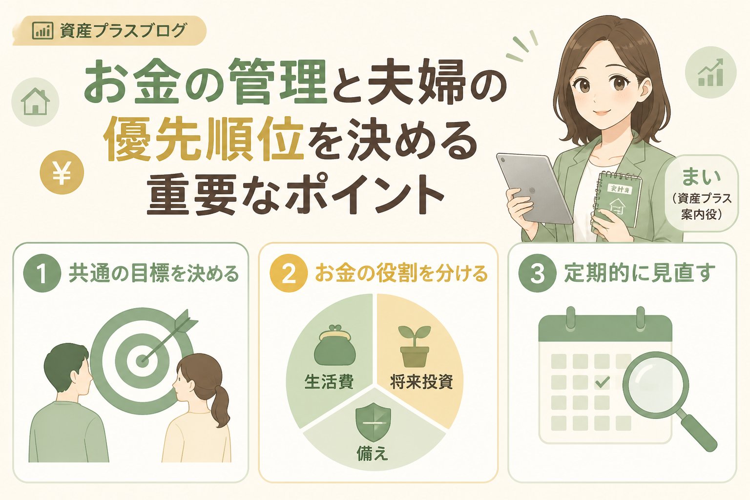 資産形成 お金の管理と夫婦の優先順位を決める重要なポイント