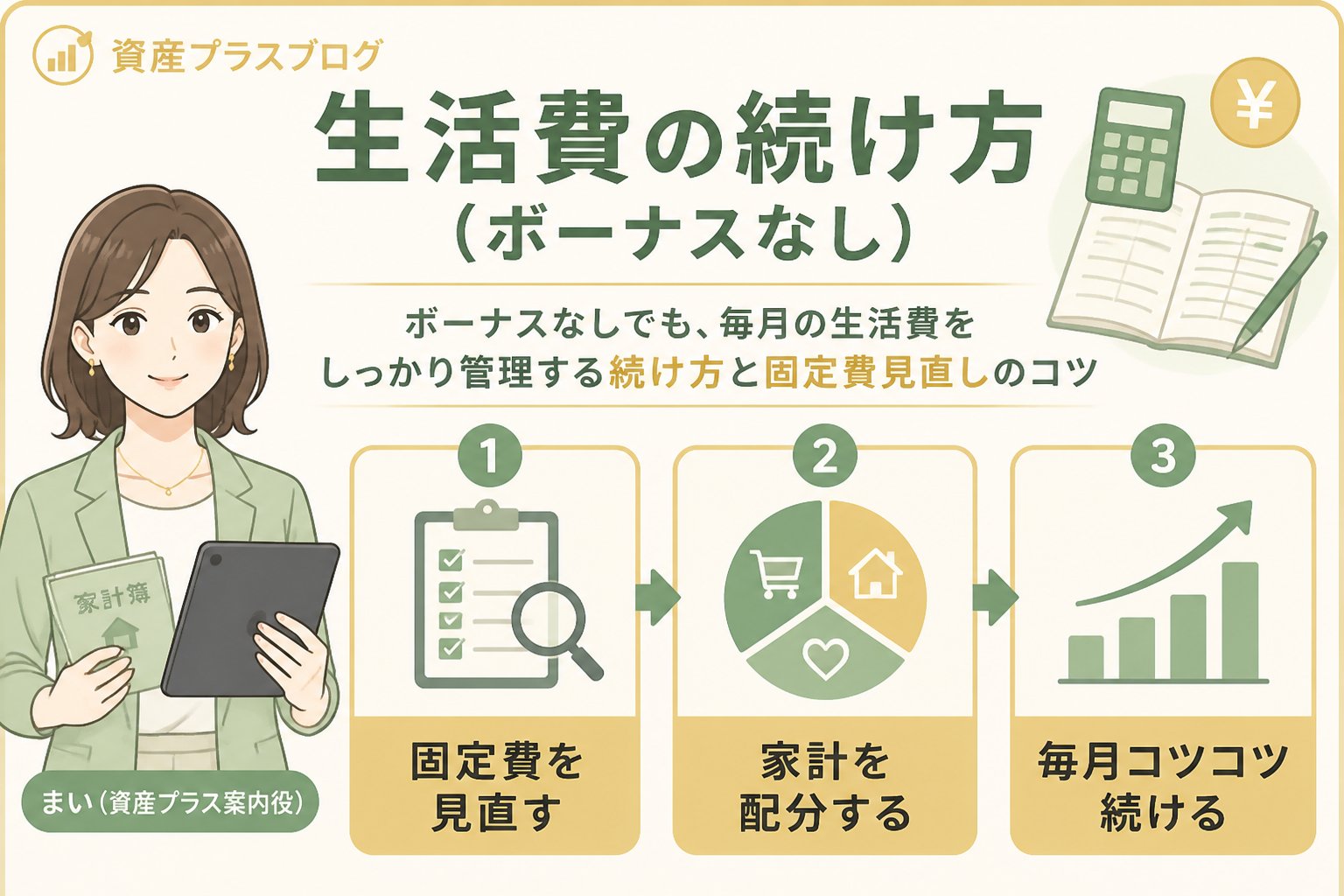 家計管理 生活費の続け方（ボーナスなし）