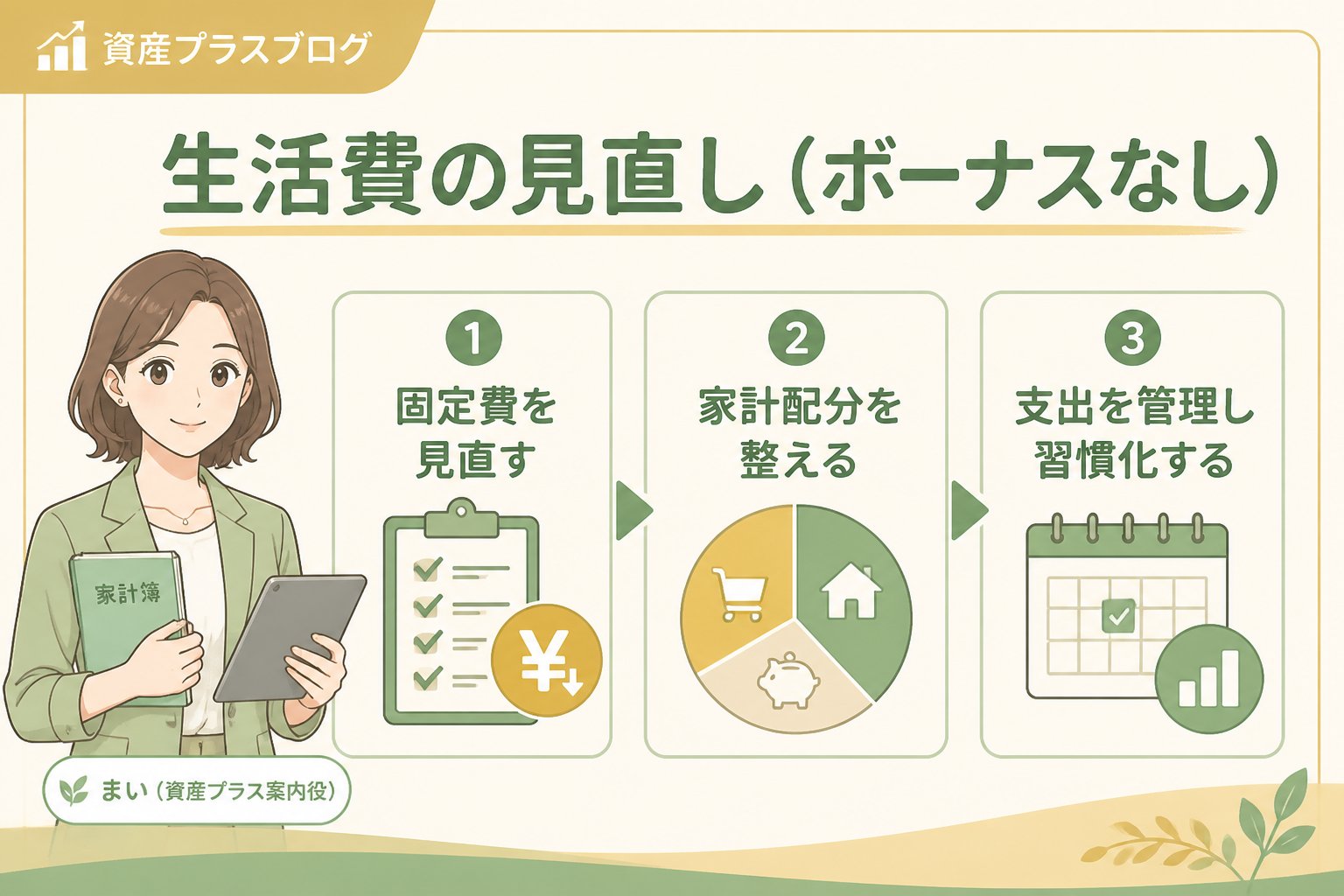 家計管理 生活費の見直し（ボーナスなし）