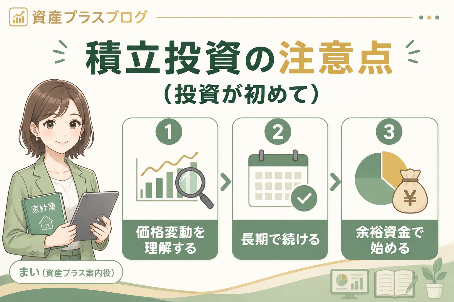 投資入門 積立投資、投資が初めての方が知っておくべき注意点