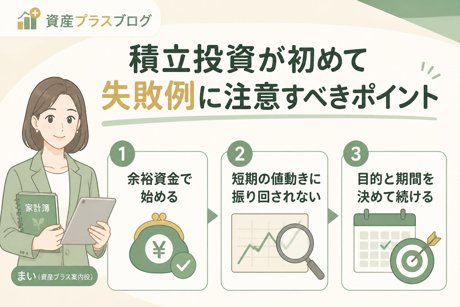 投資入門 積立投資投資が初めて失敗例に注意すべきポイント