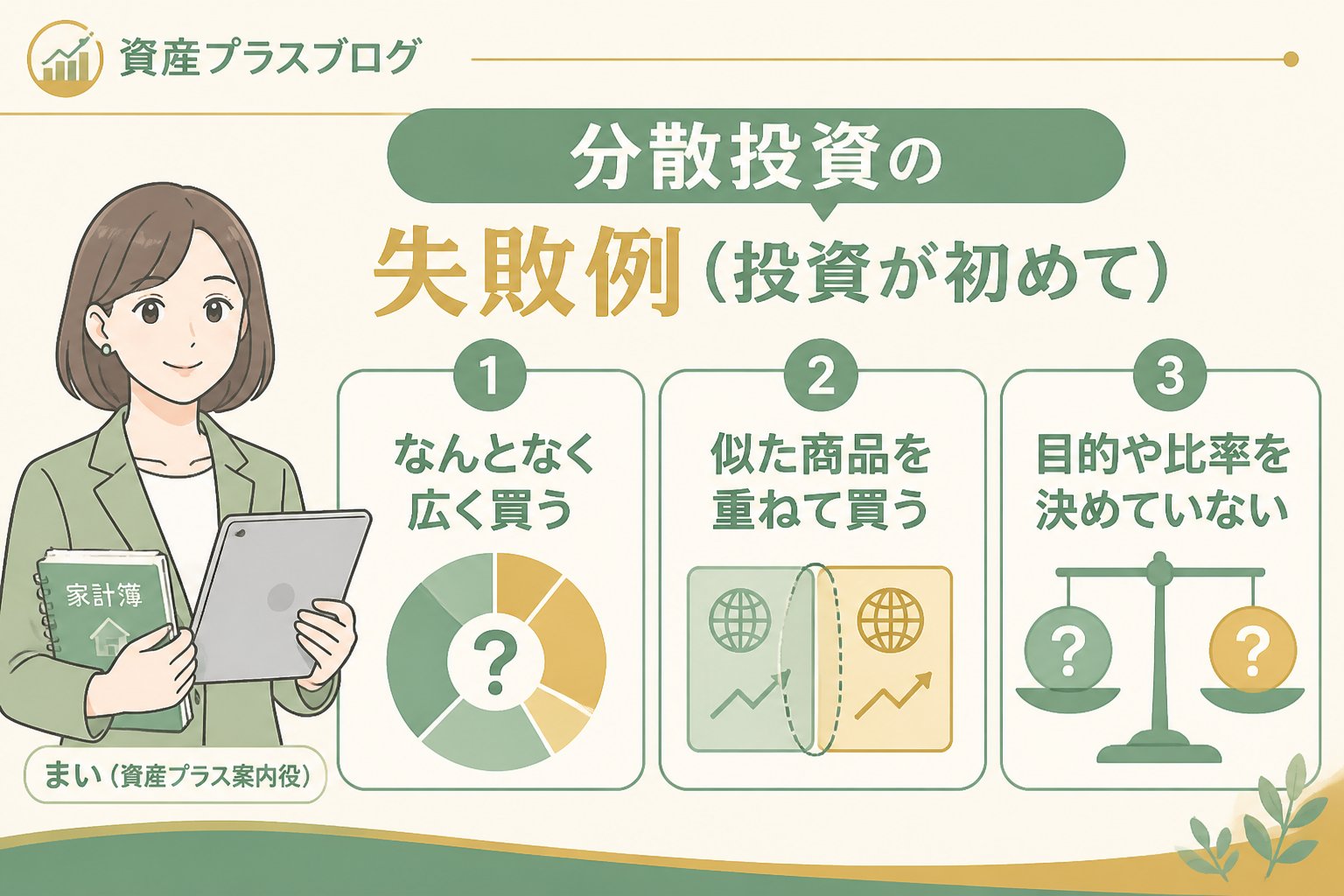 投資入門 分散投資の失敗例（投資が初めて）