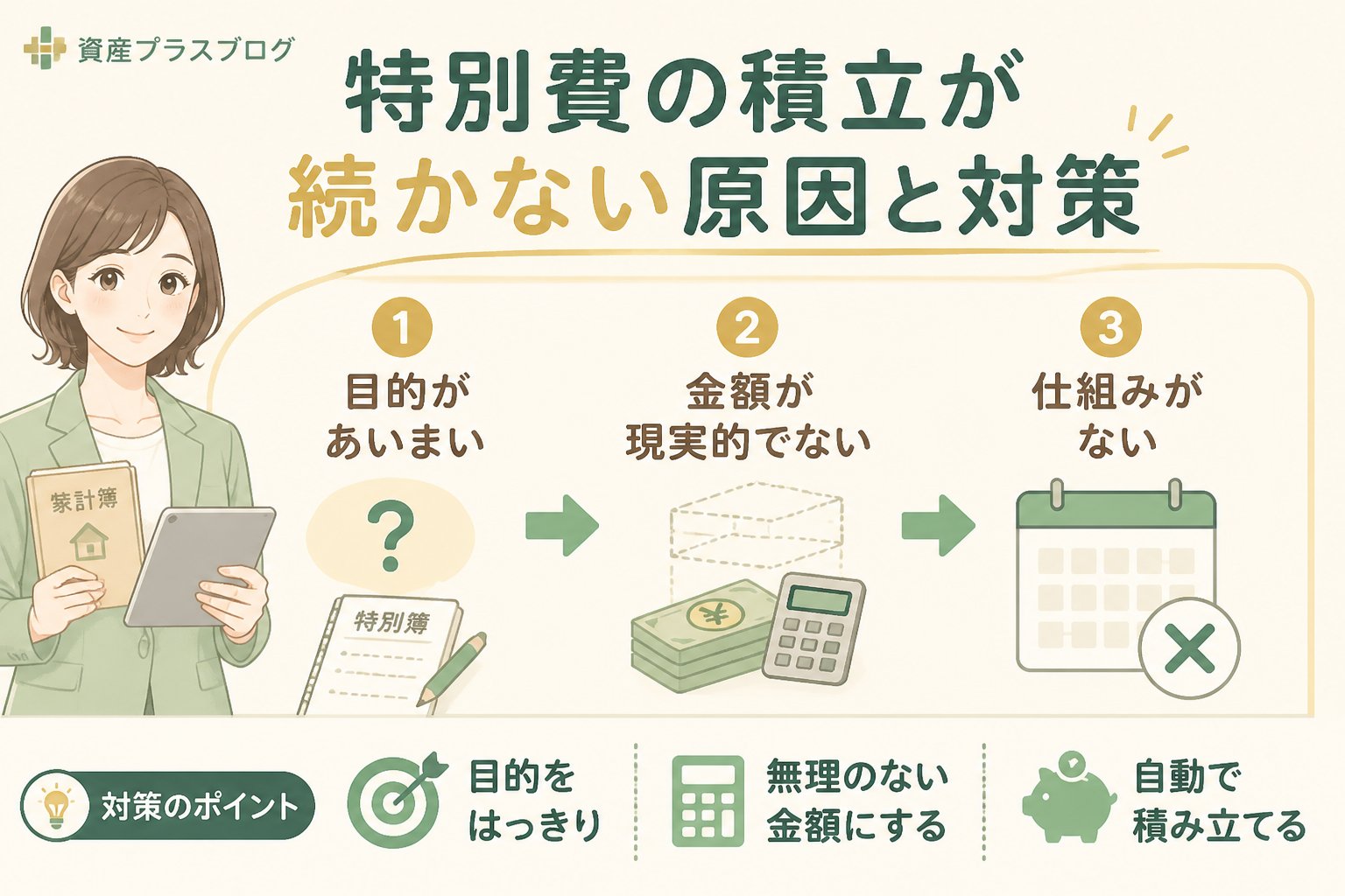 特別費の積立と家計簿を見直すチェック項目